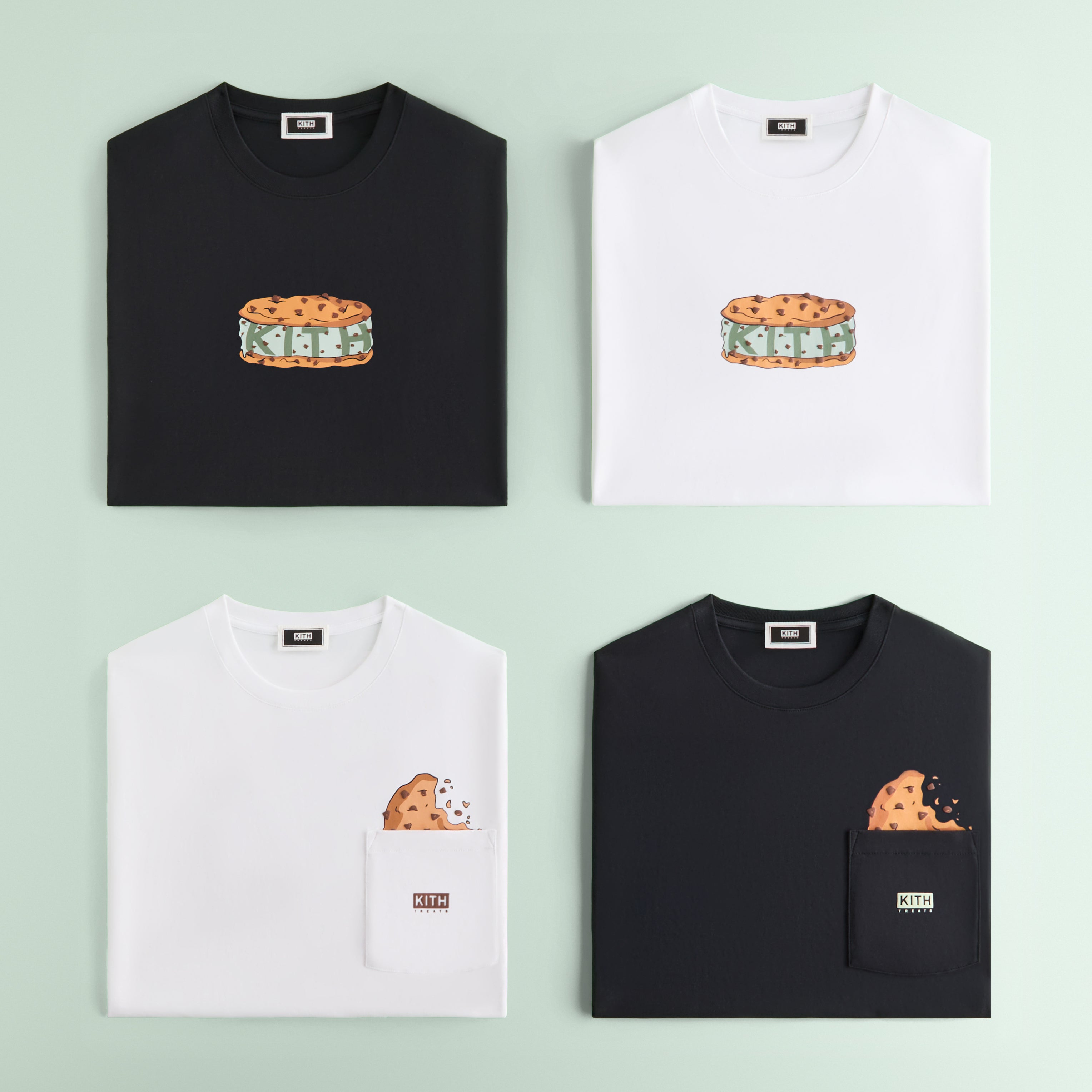 【KITH NYC】Kith Treats ミントチップTシャツ Kith Treats Mint Chip Tee - White