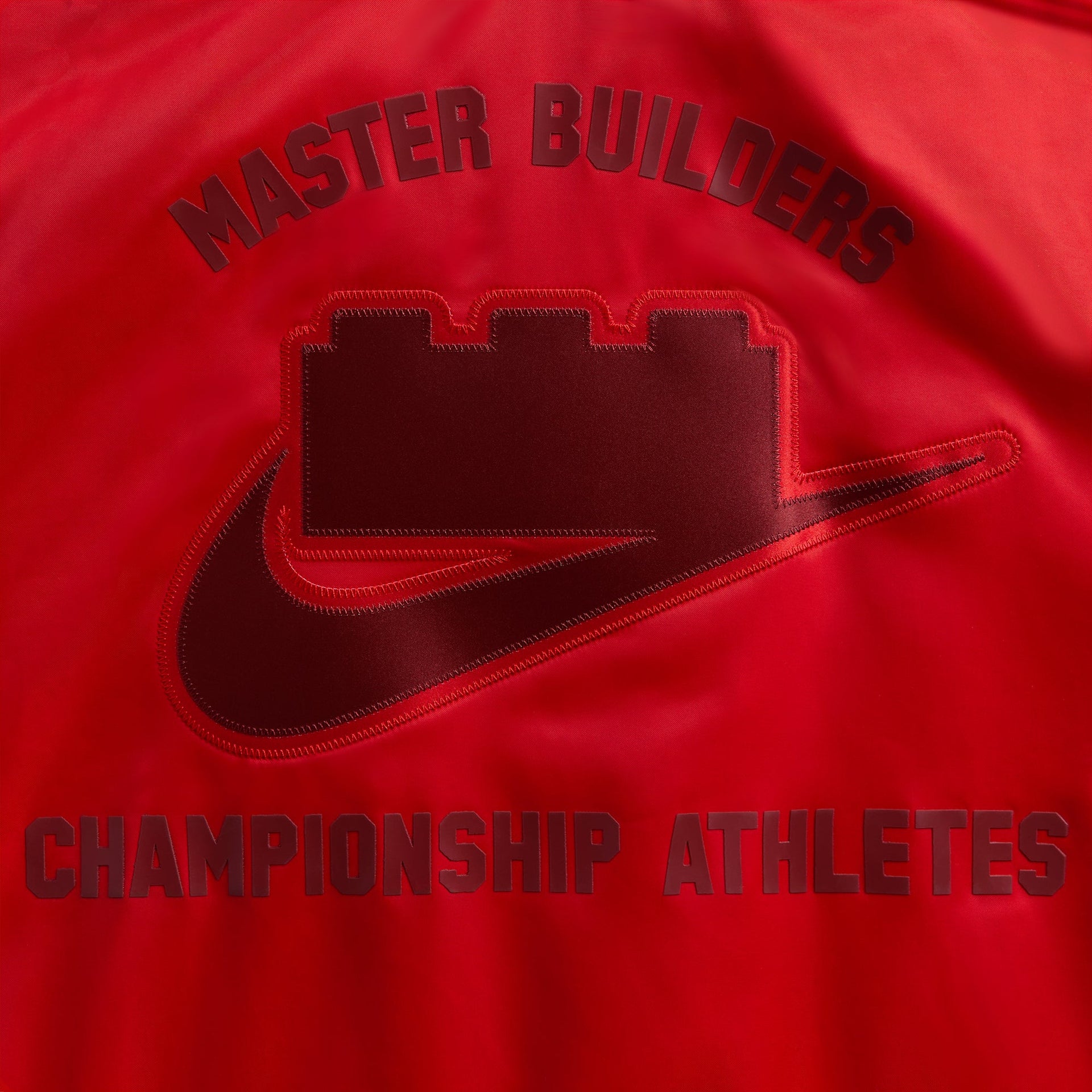 Nike x LEGO Collection Kids Basketball Jacket - Rush Red / Dark Cayenne / Dark Cayenne