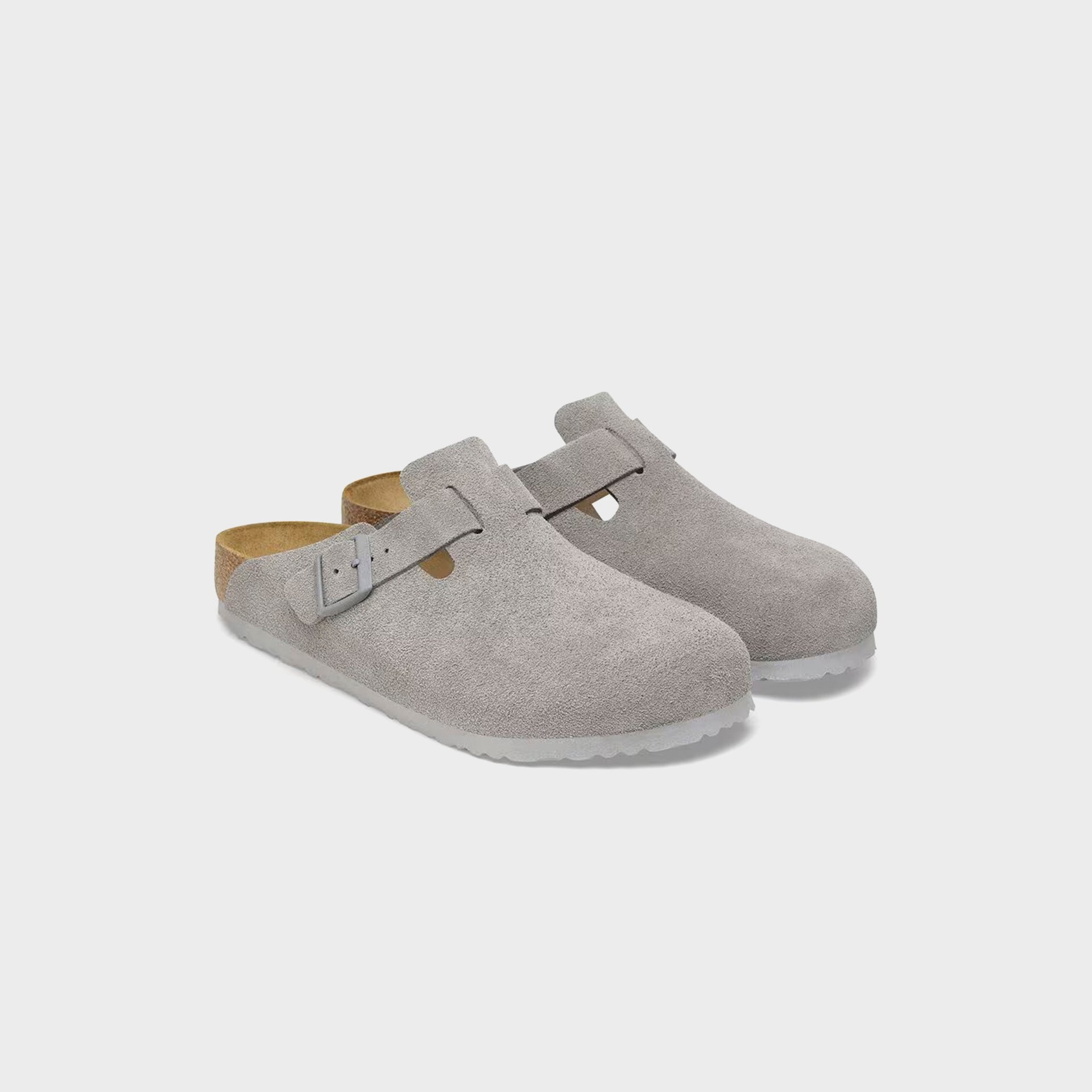 Birkenstock Boston Suede - Stone Coin