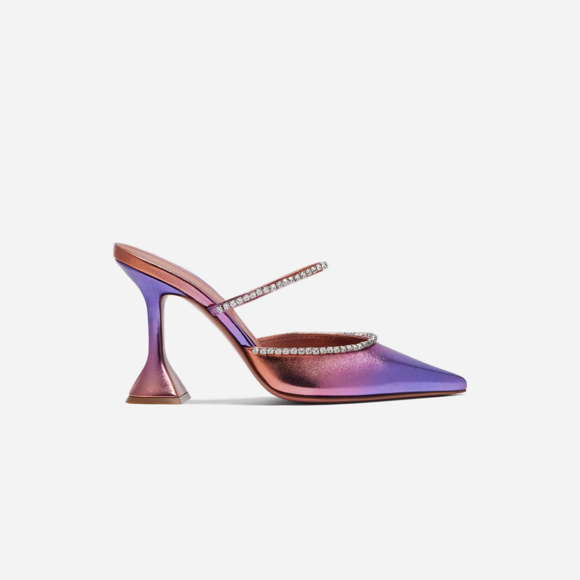 Amina Muaddi Gilda Sandal Sunset Ombre CL - Purple