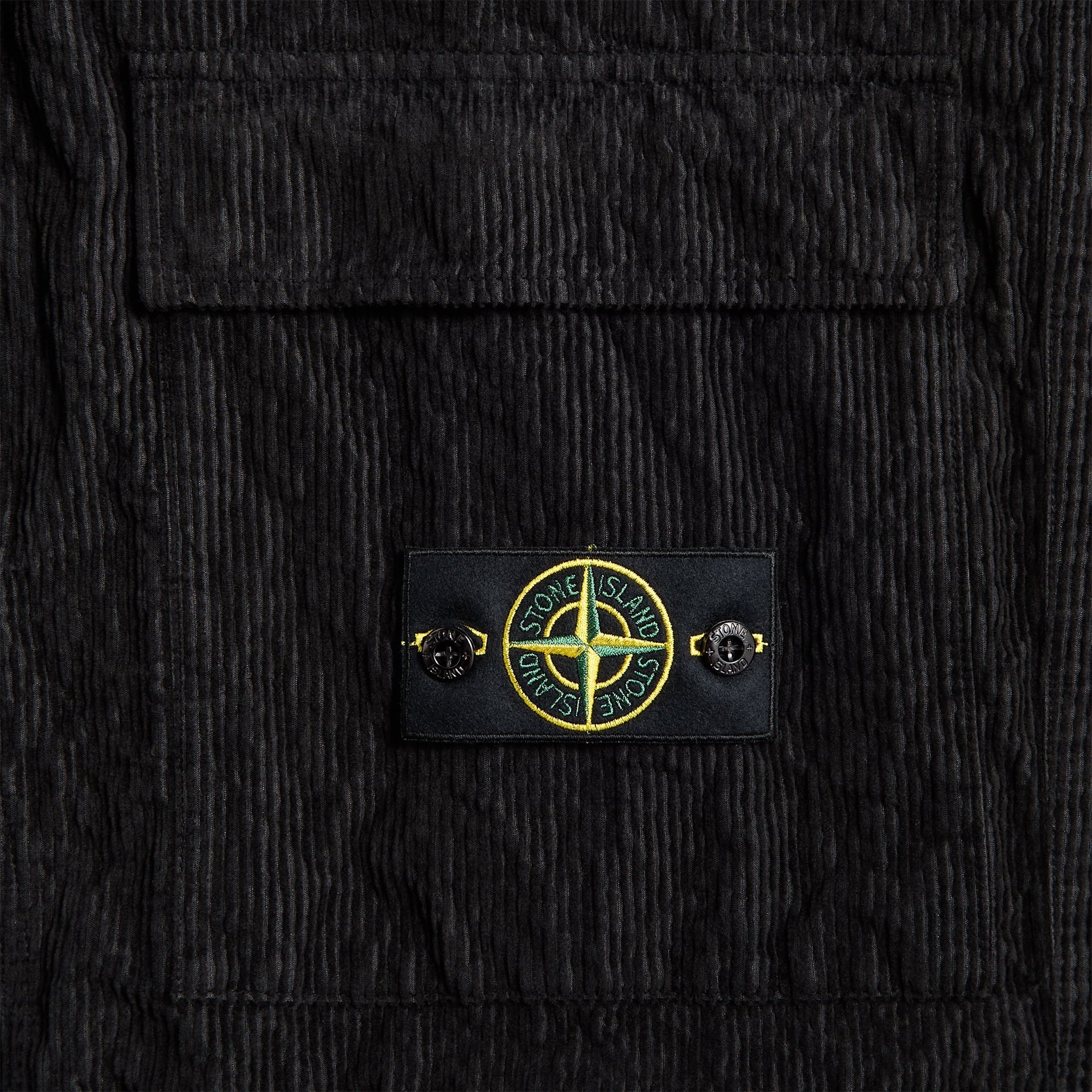 Stone Island Wrinkled Corduroy Trousers - Black