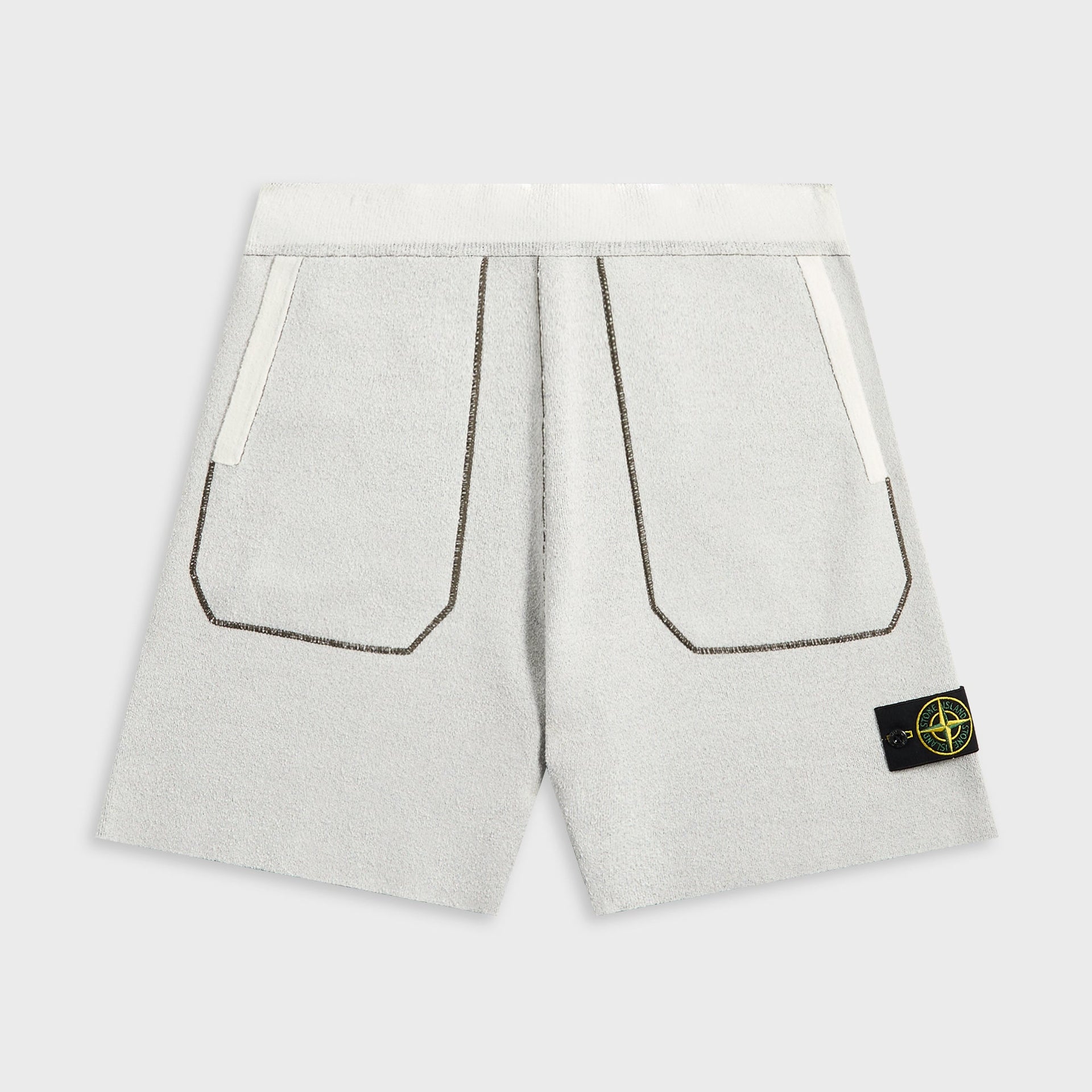 Stone Island Double Face Bi-Color Cotton Nylon Shorts - Ivory