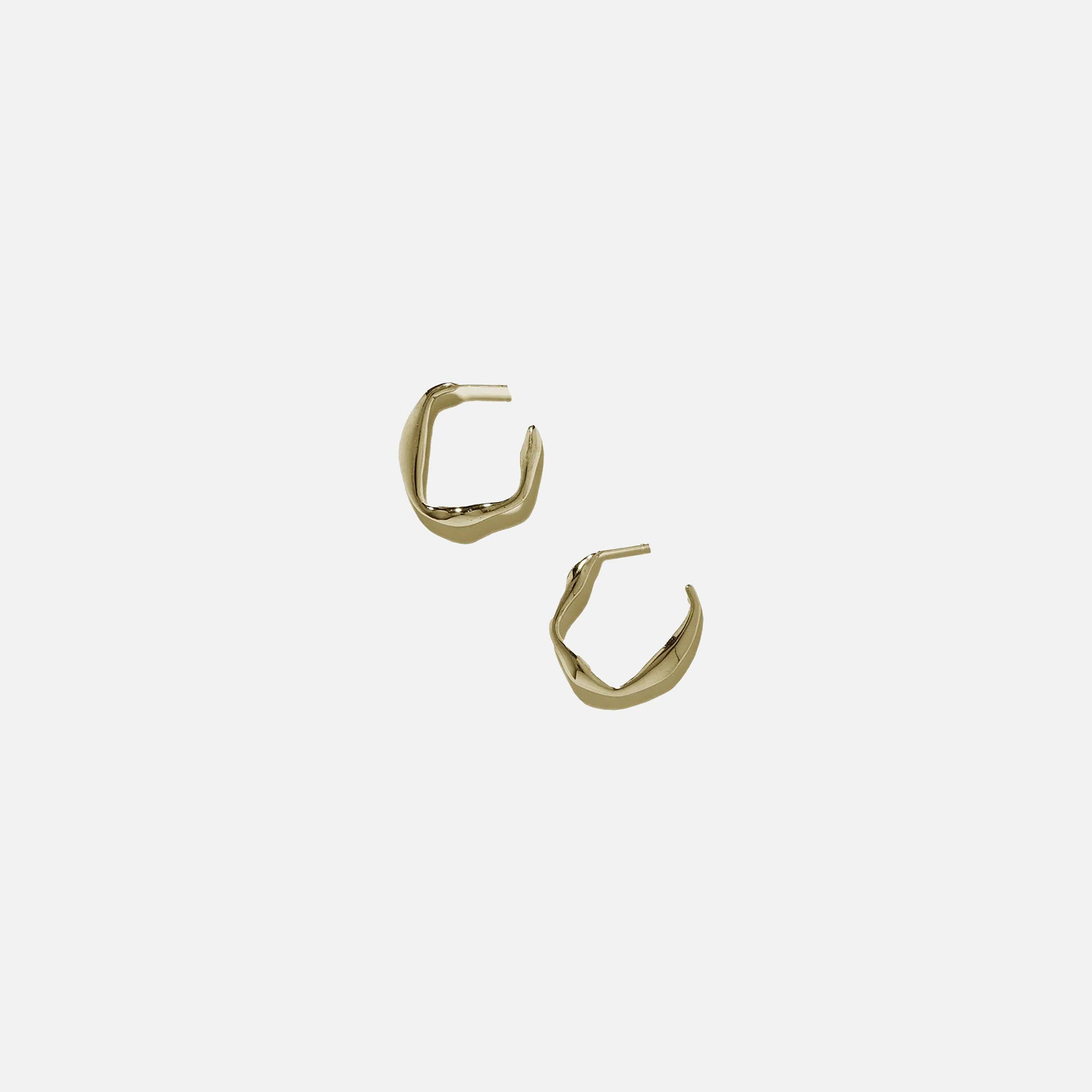 Faris Small Onda Hoops - Gold