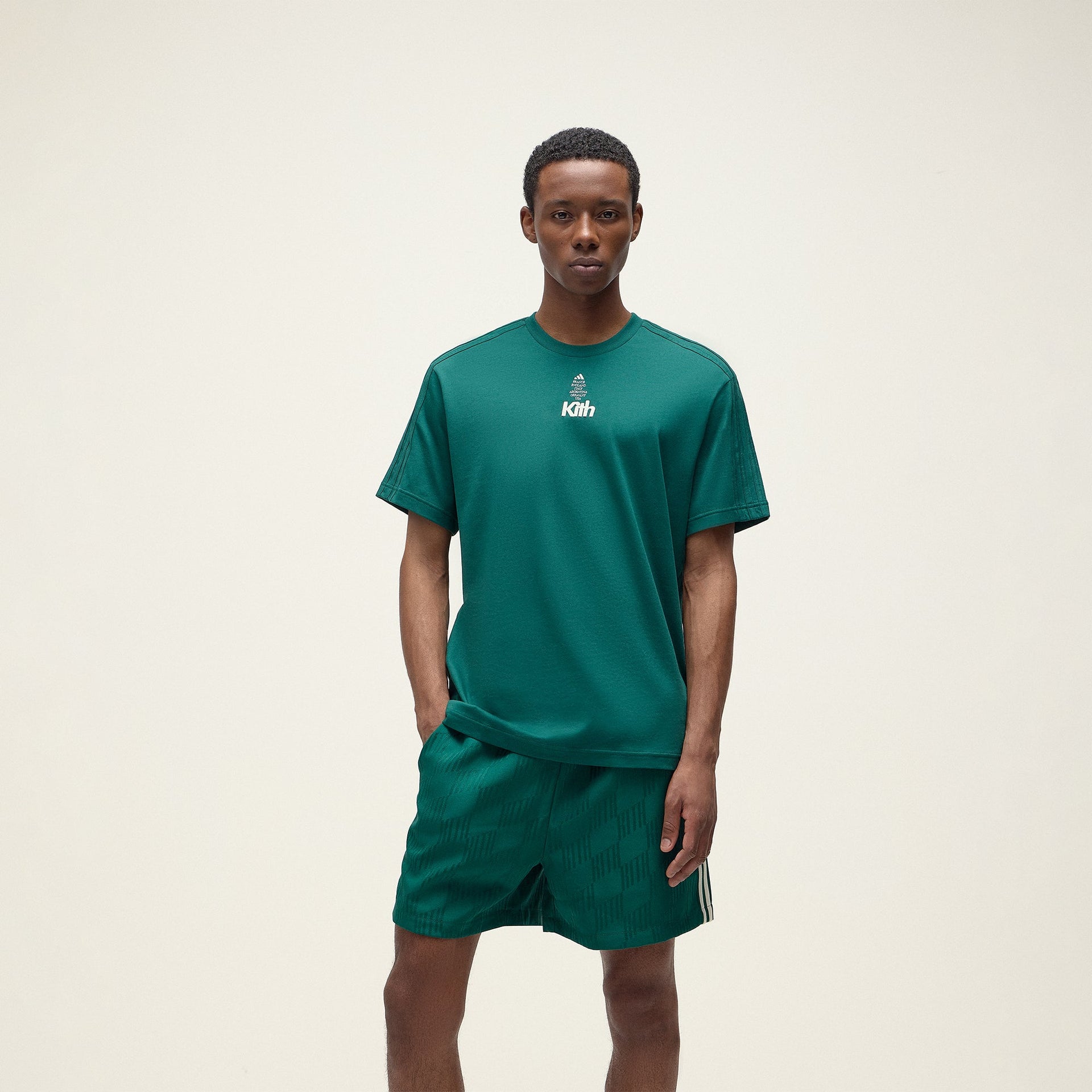 Kith for adidas Football Short Sleeve Tee in Green