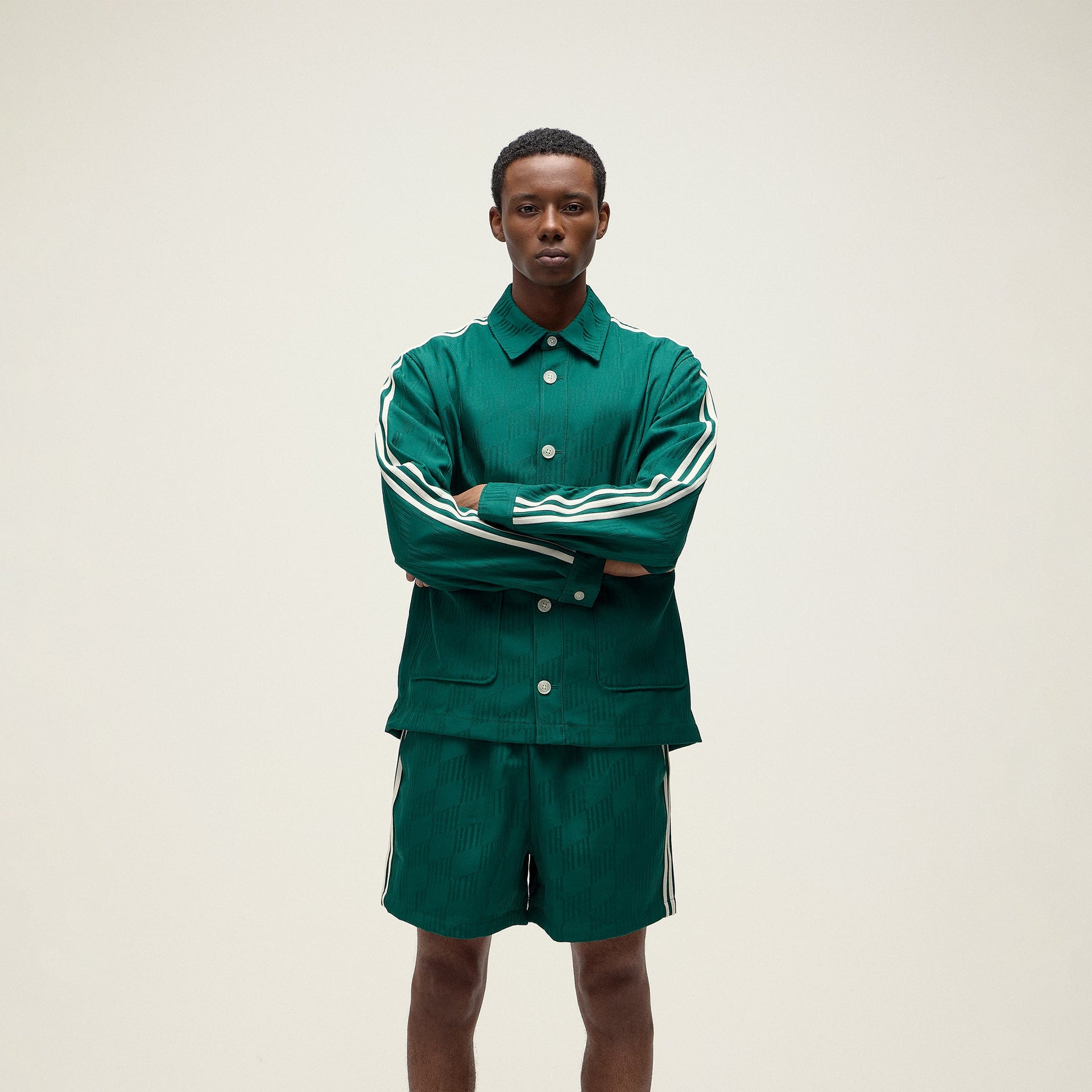 Kith for adidas Football Jacquard Overshirt in Green