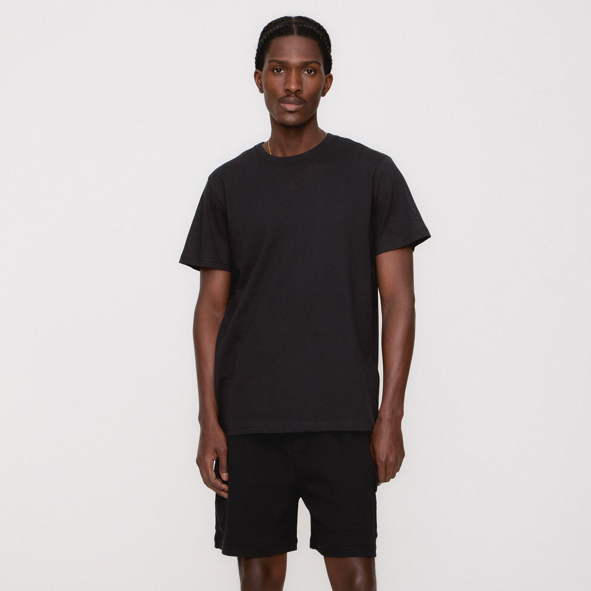 Kith Pointelle Mesh Heathrow Tee - Black