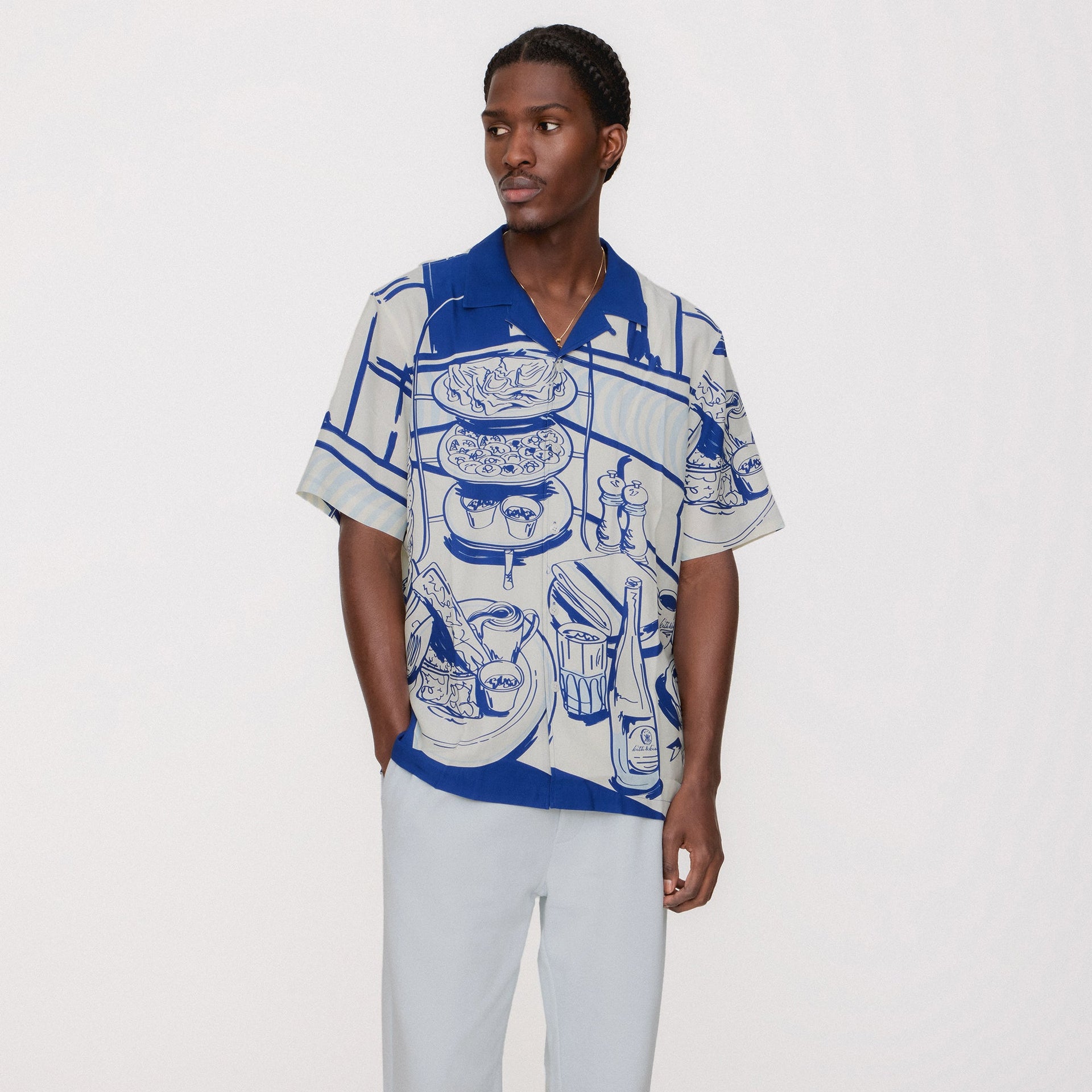 Kith Still Life Short Sleeve Thompson Camp Collar Shirt - Current