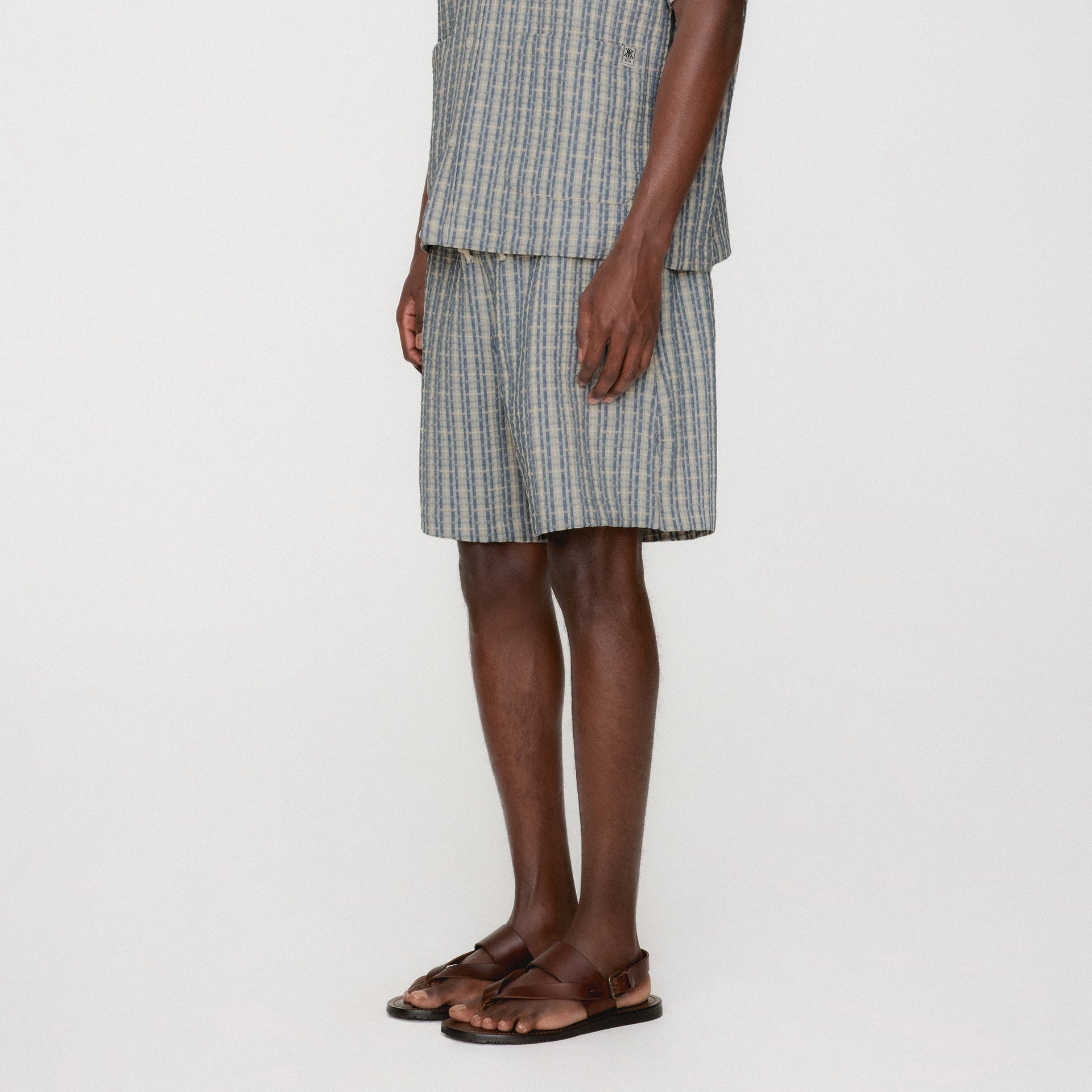 Kith Bubble Check Active Short - Light Indigo