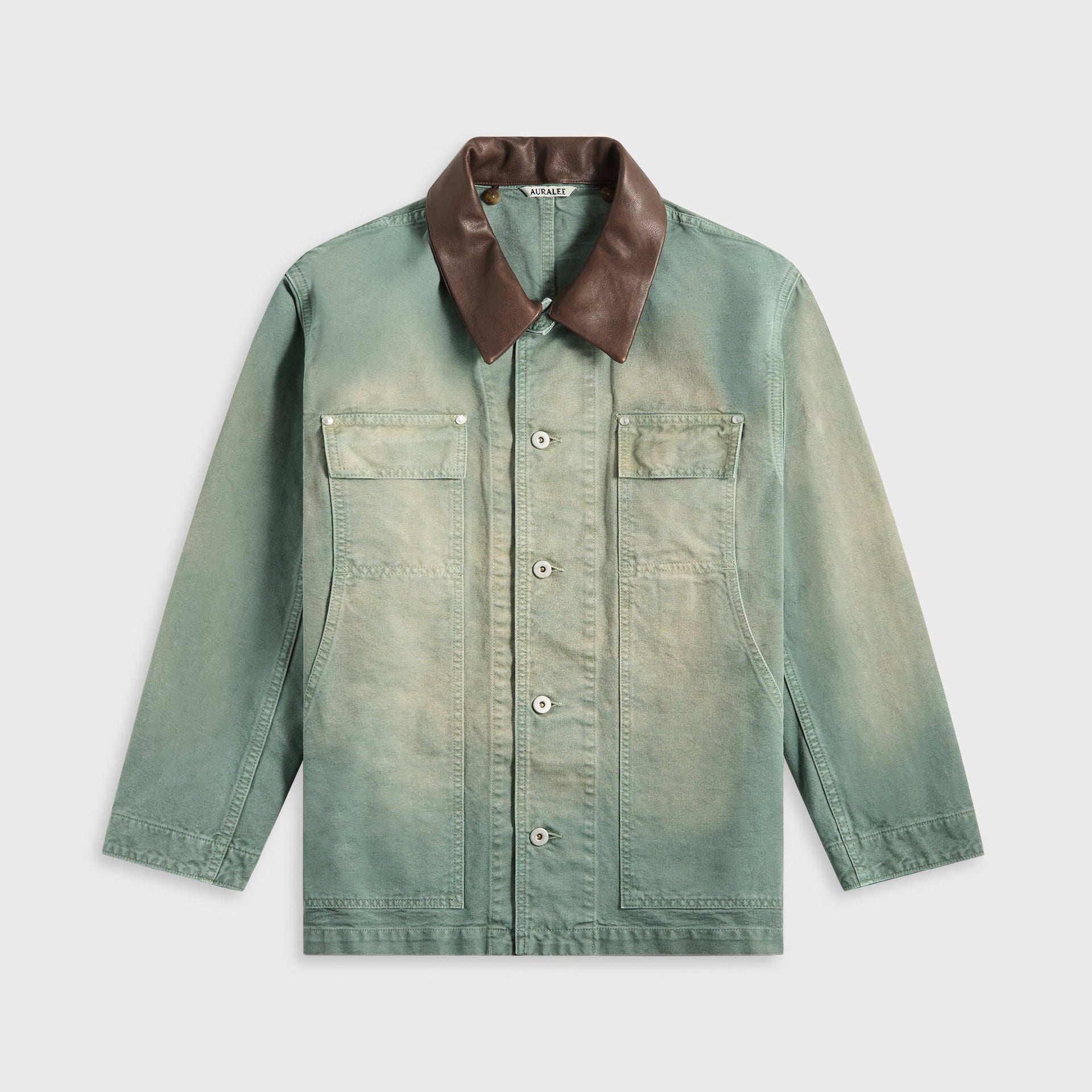 Auralee Organic Cotton Duck Blouson - Ash Green