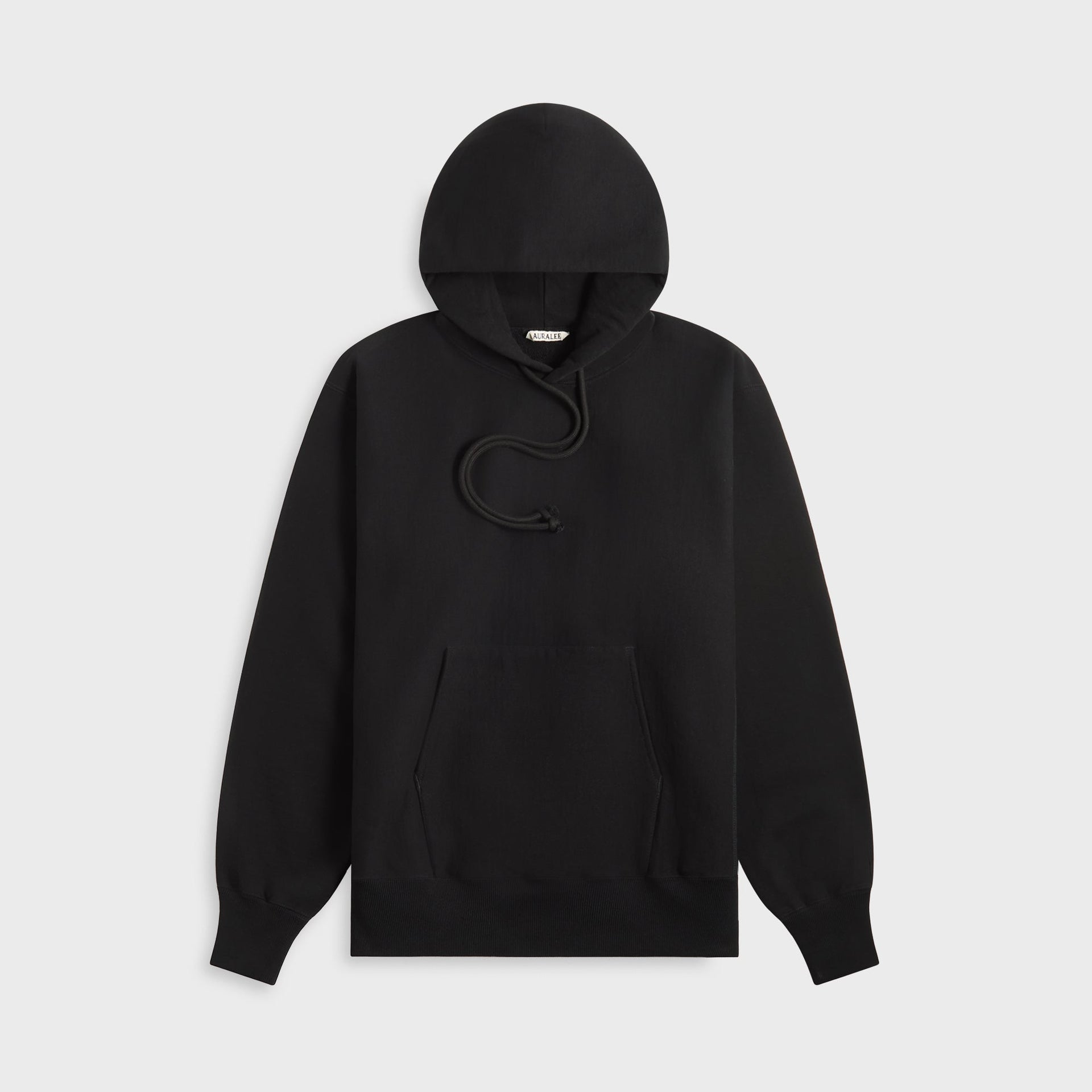 Auralee Smooth Soft BD Sweat P/O Parka - Black