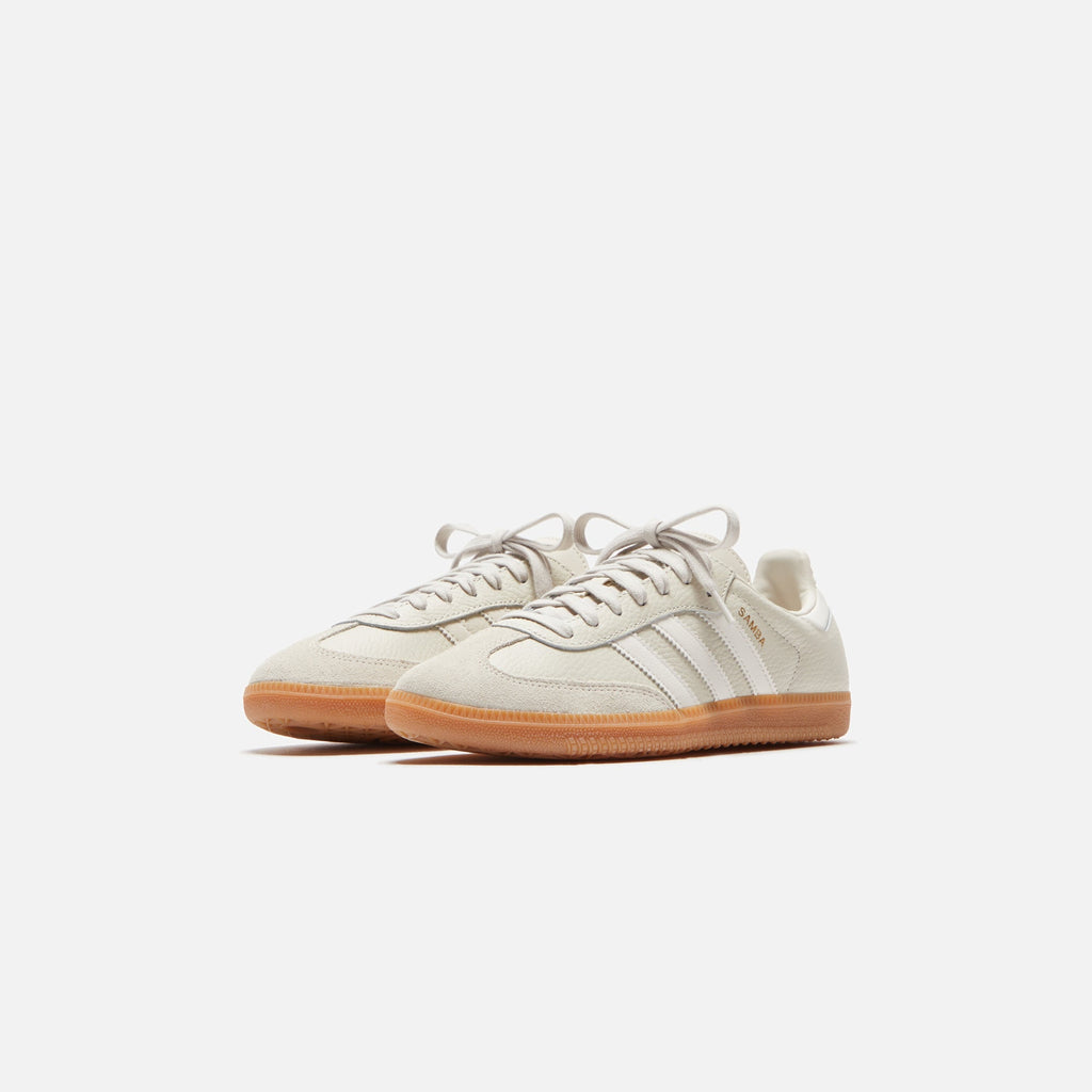Adidas originals samba suede-trimmed ostrich-effect leather sneakers Clearance
