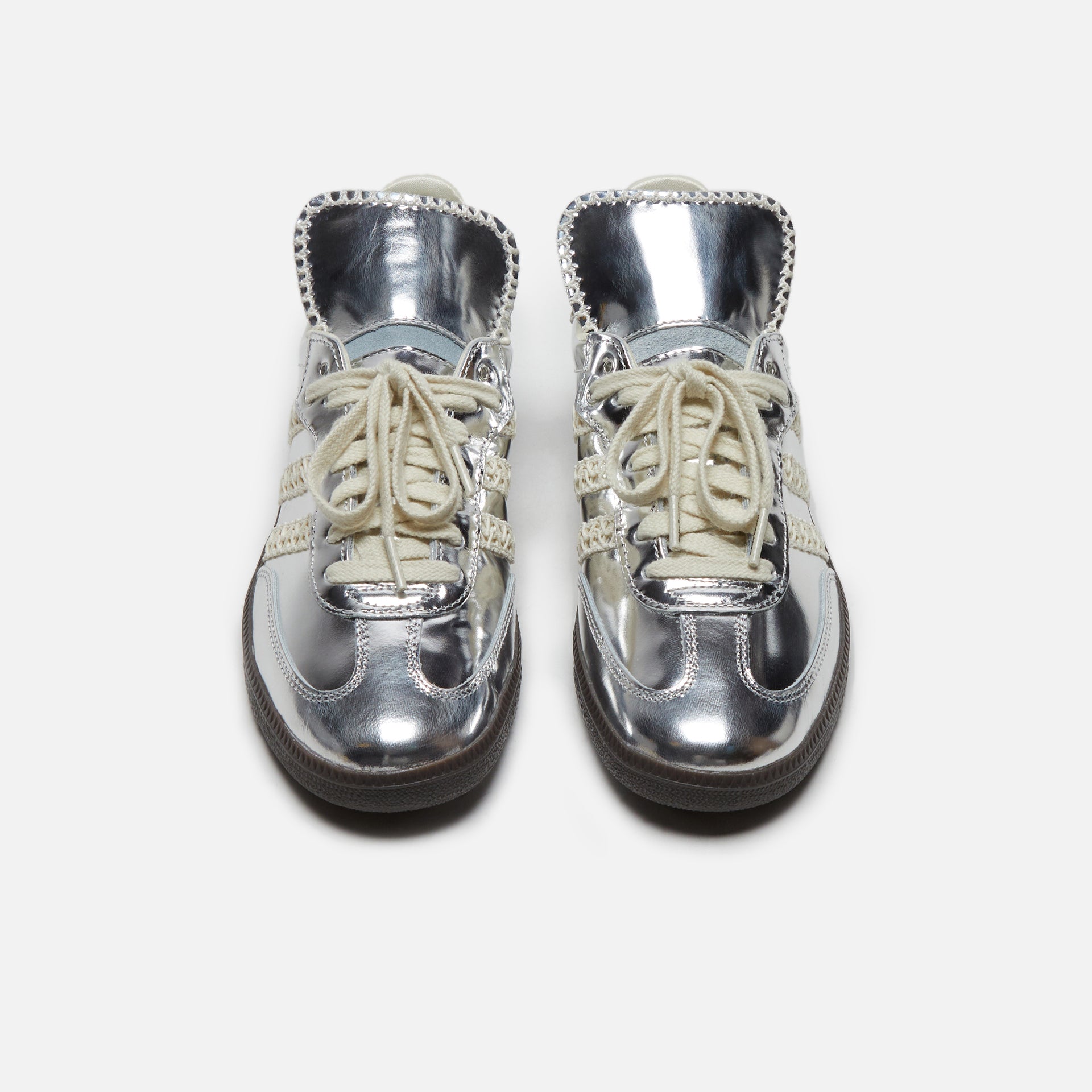 adidas x Wales Bonner Samba - Metallic Silver / Cream / White / Grey