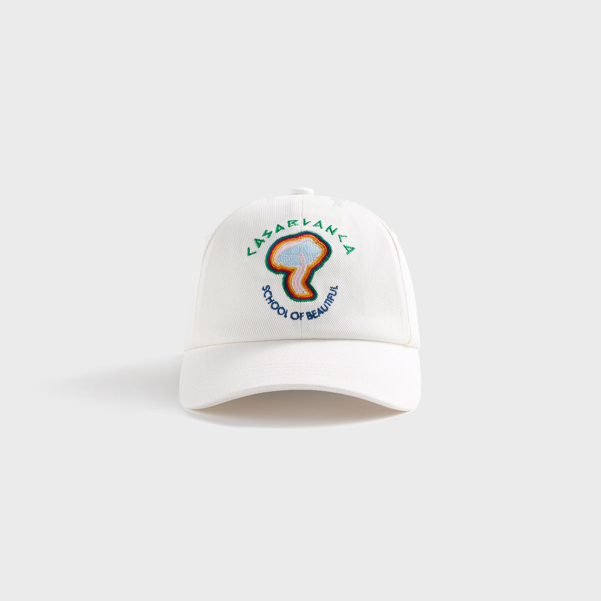 Casablanca Rainbow Mushroom Embroidered Cap - White