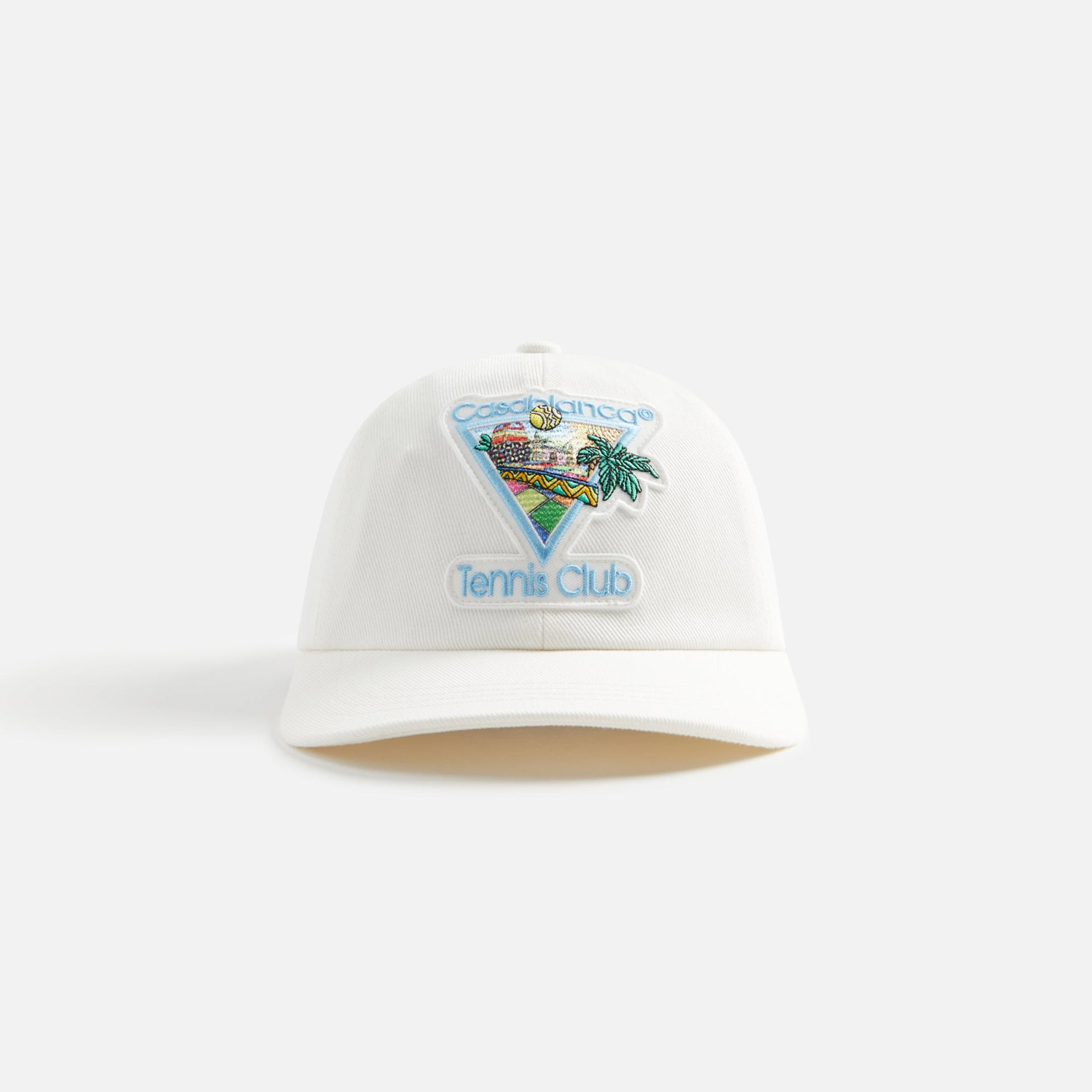 Casablanca Afro Cubismo Tennis Club Embroidered Patch Cap - White