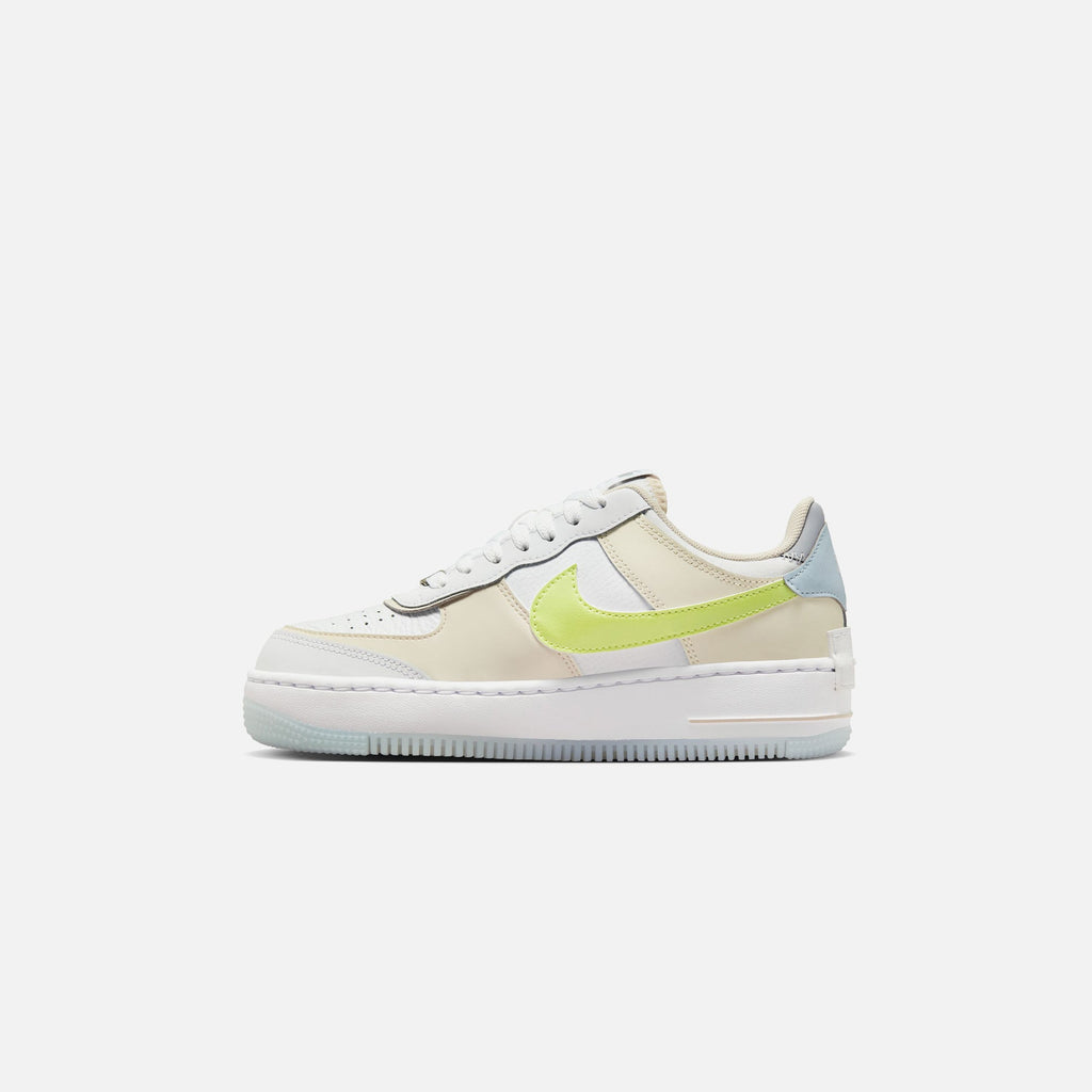 Nike WMNS Air Force 1 Shadow White Light Lemon Twist Wolf Grey Kith Europe