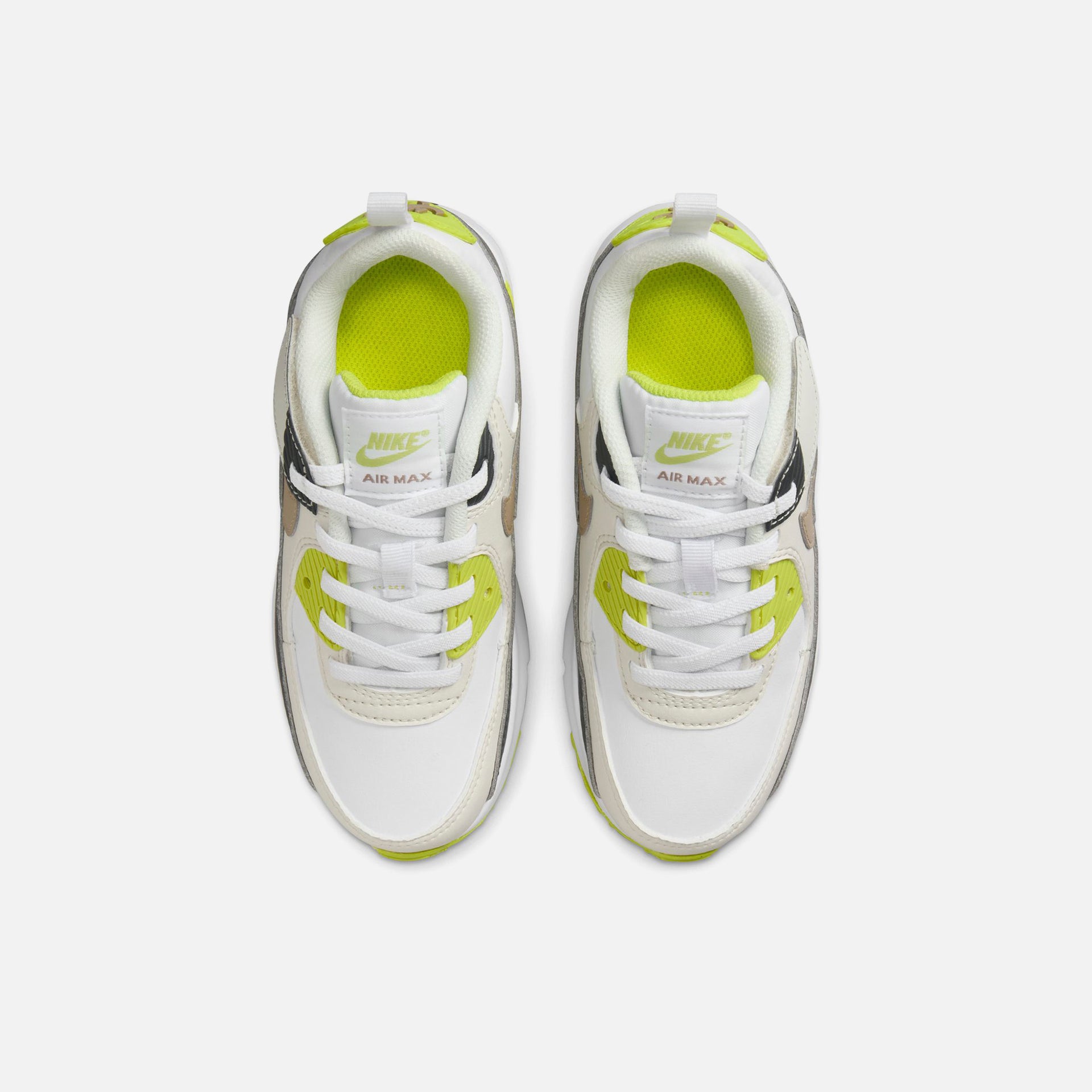 Nike PS Air Max 90 Easyon - White / Khaki / Cyber / Dark Smoke Grey