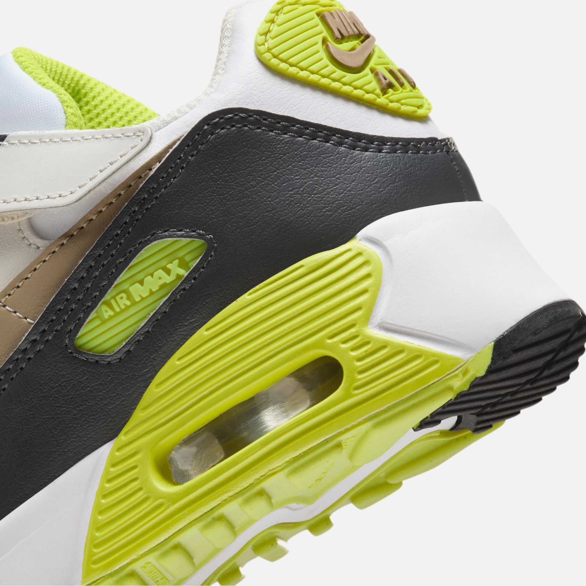 Nike PS Air Max 90 Easyon - White / Khaki / Cyber / Dark Smoke Grey