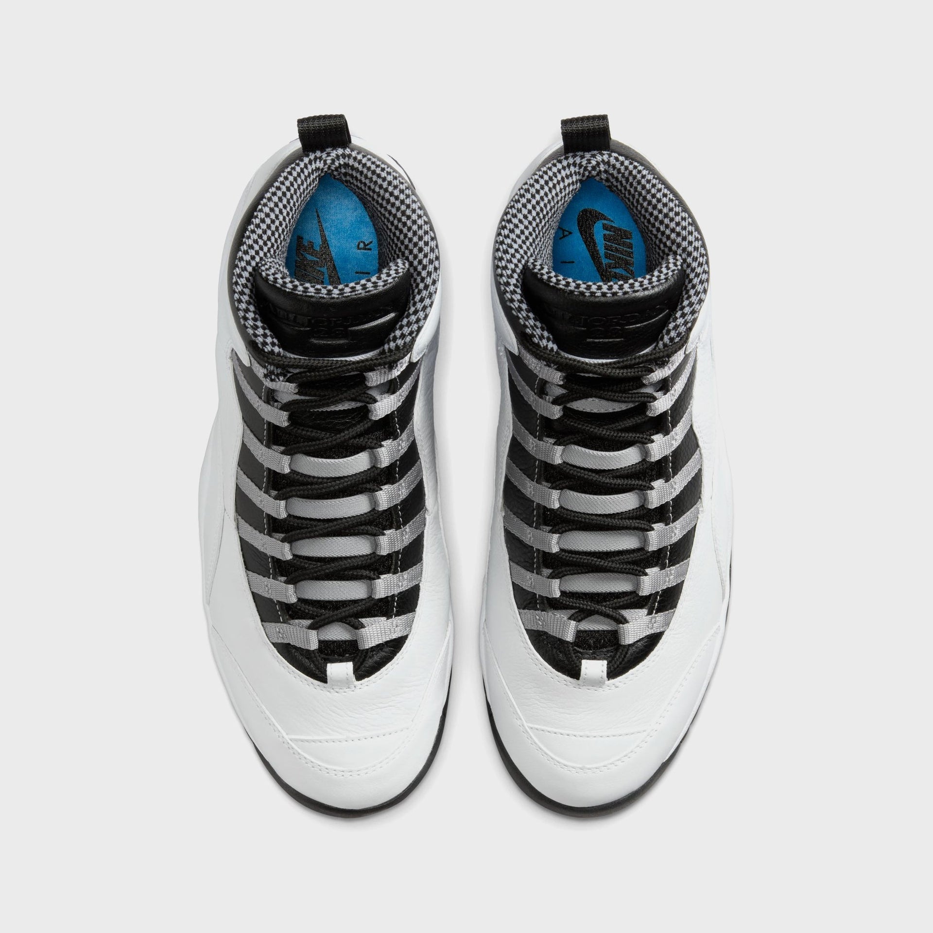 Jordan Air Jordan 10 Retro - White / Black / Light Steel Grey / Dark Powder Blue