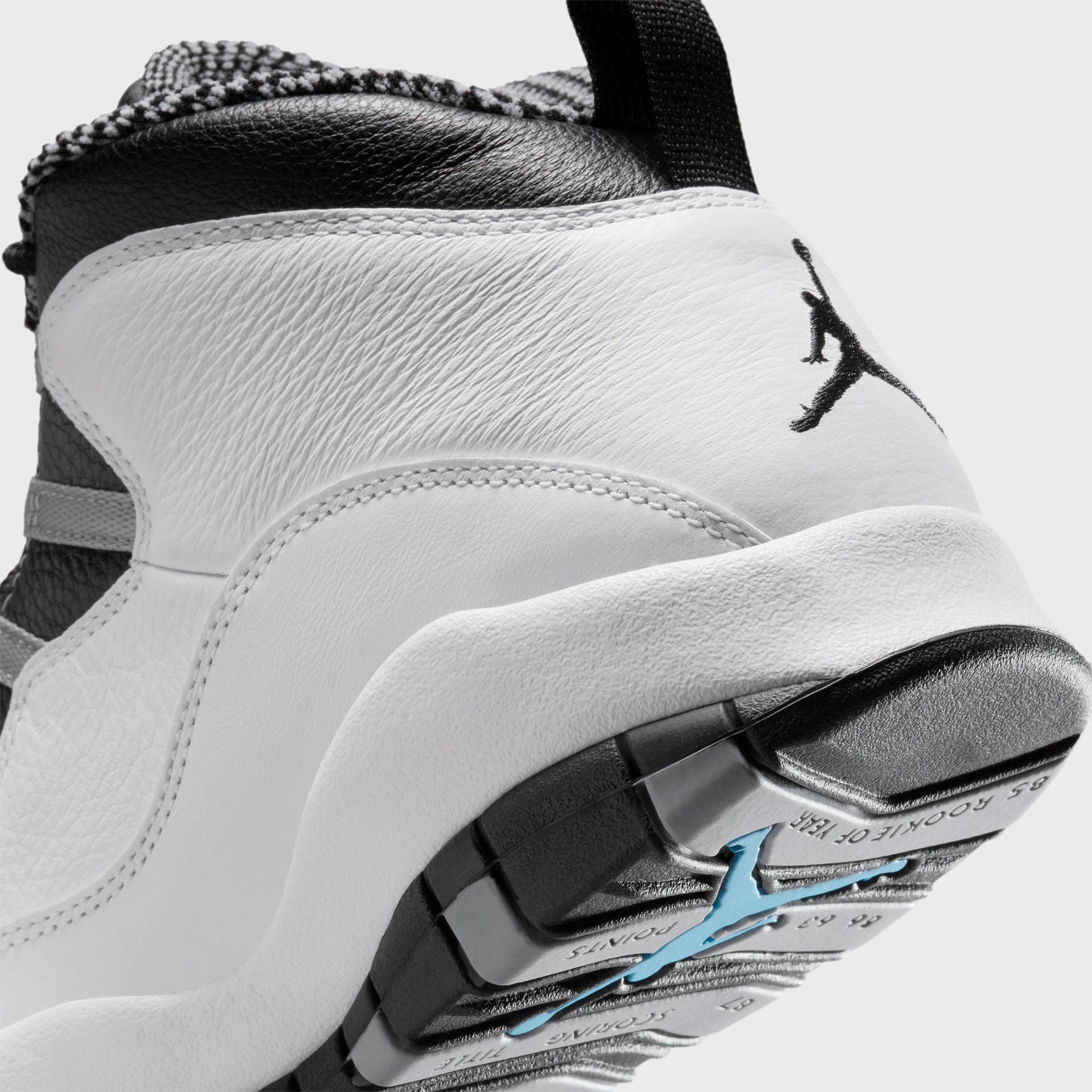 Jordan Air Jordan 10 Retro - White / Black / Light Steel Grey / Dark Powder Blue