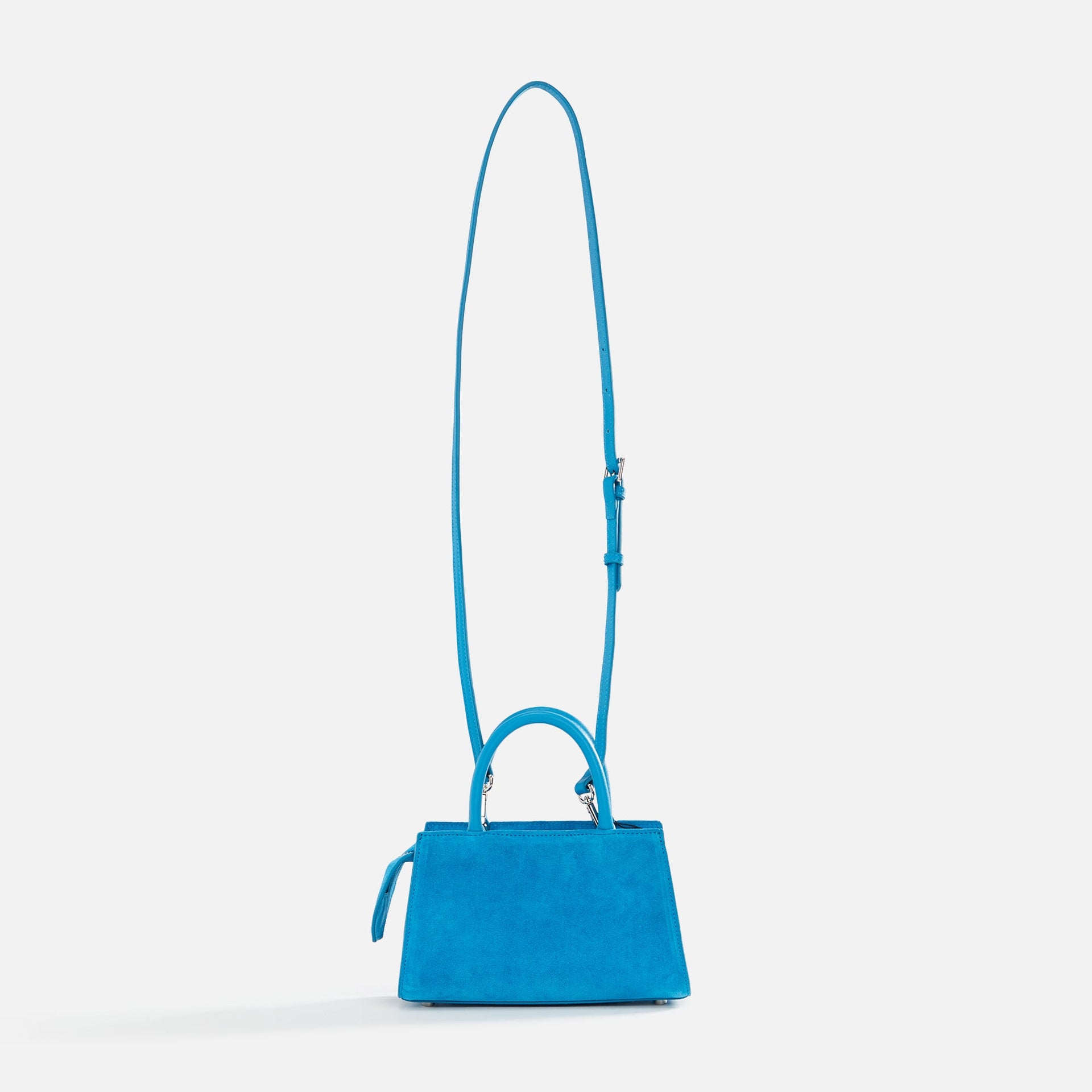 Brandon Blackwood Arlen Bag - Aqua Blue Suede