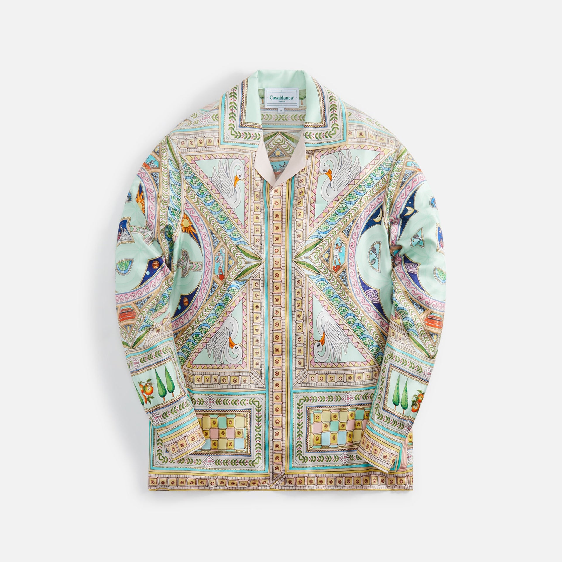Casablanca Le Labyrinthe Cuban Collar Long Sleeve Shirt - Multi