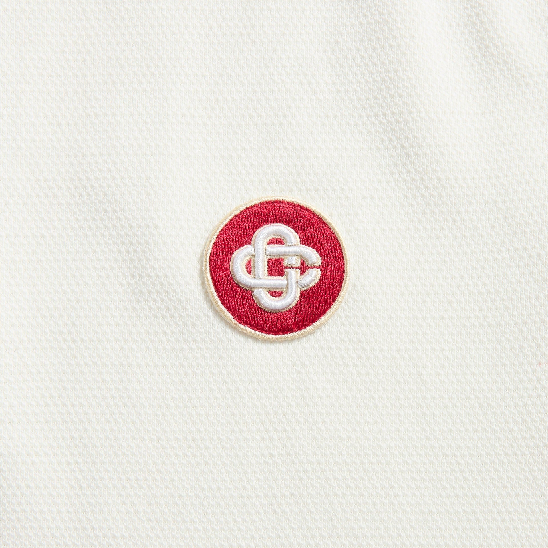 Casablanca Classic Laurel Pique Polo in OffinWhite