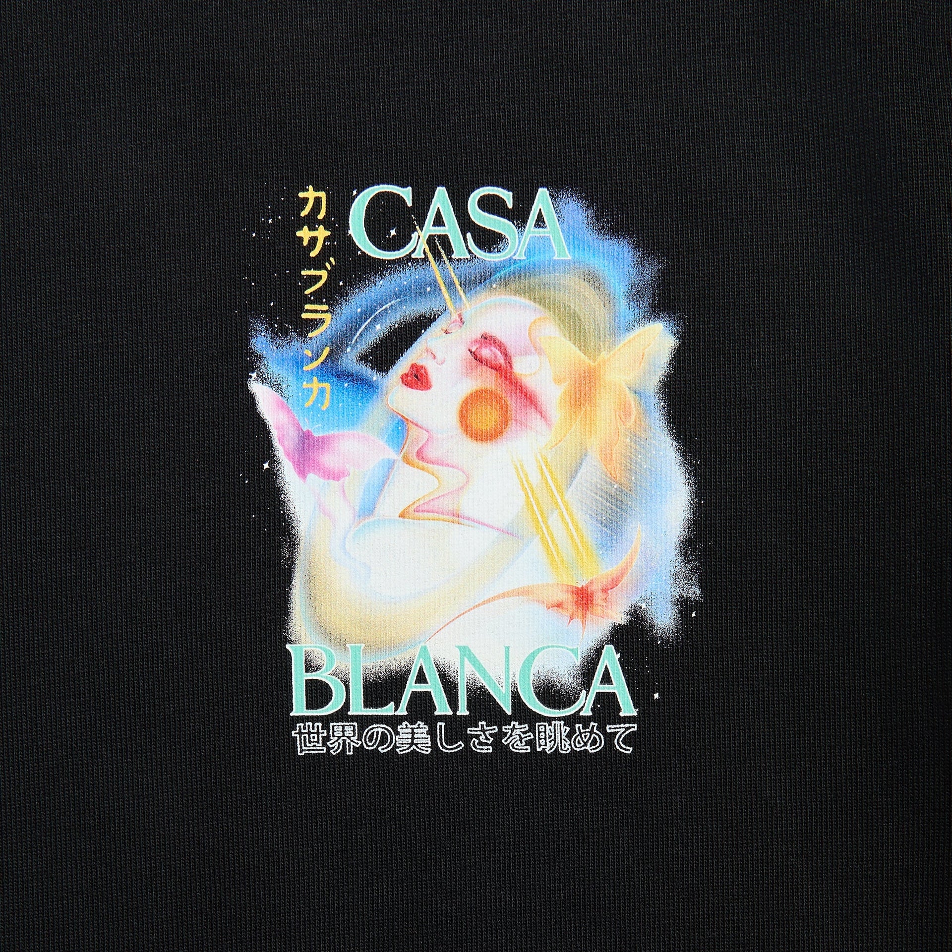 Casablanca Galactic Connection Printed Oversized Tee in Black