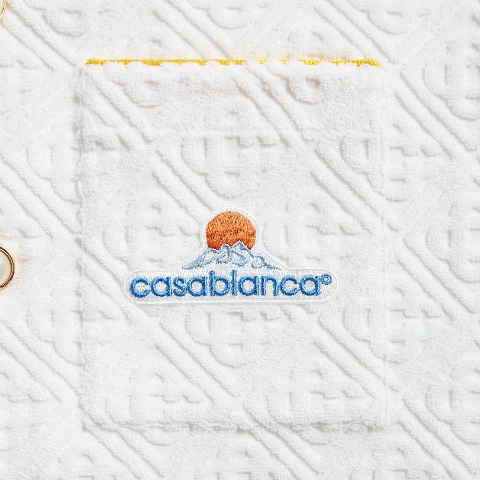 Casablanca Towelling Monogram Shirt in Bright White