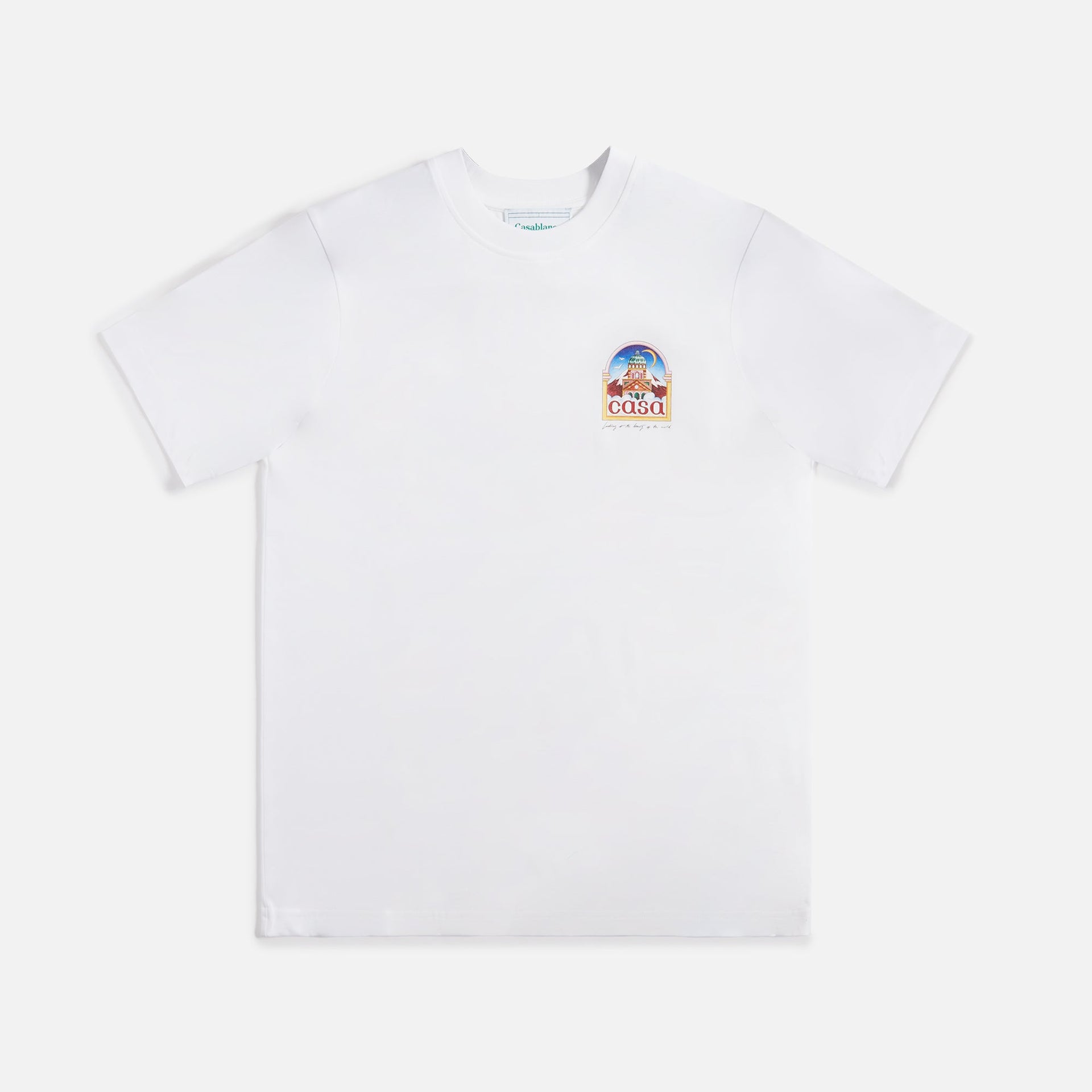 Casablanca Vue De L'Arche Printed Unisex Tee - White