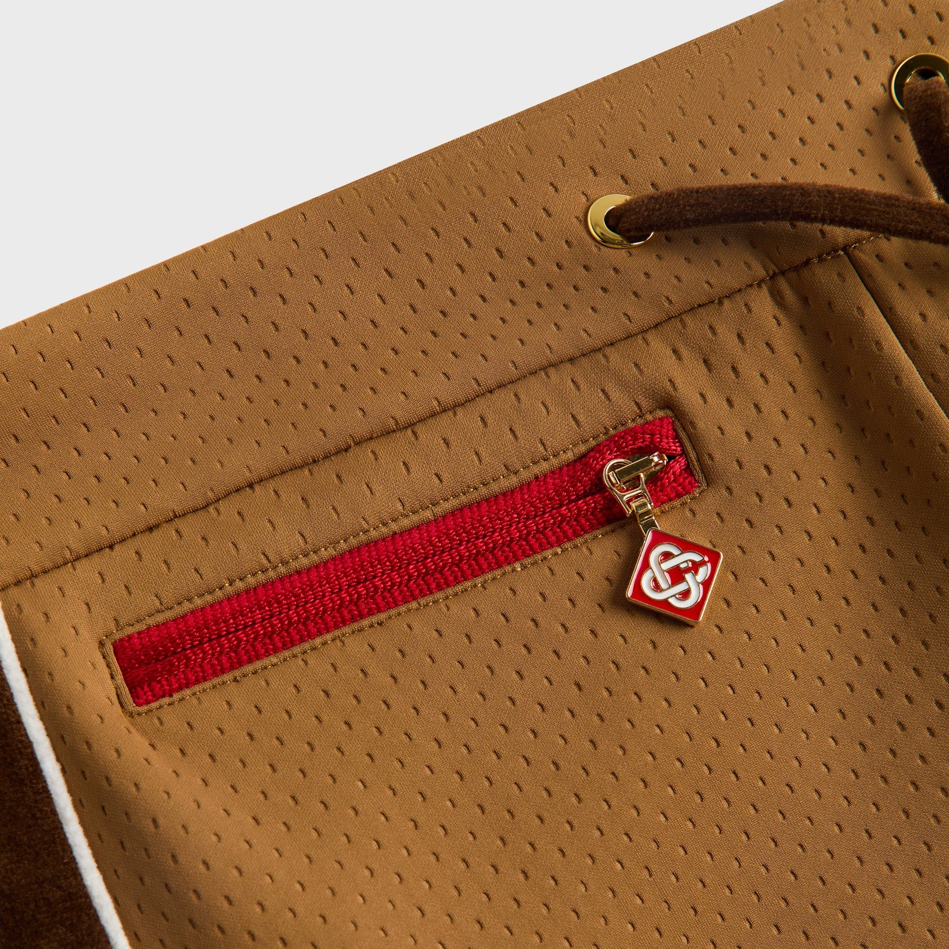 Casablanca Chenille Panelled Track Pant - Beige