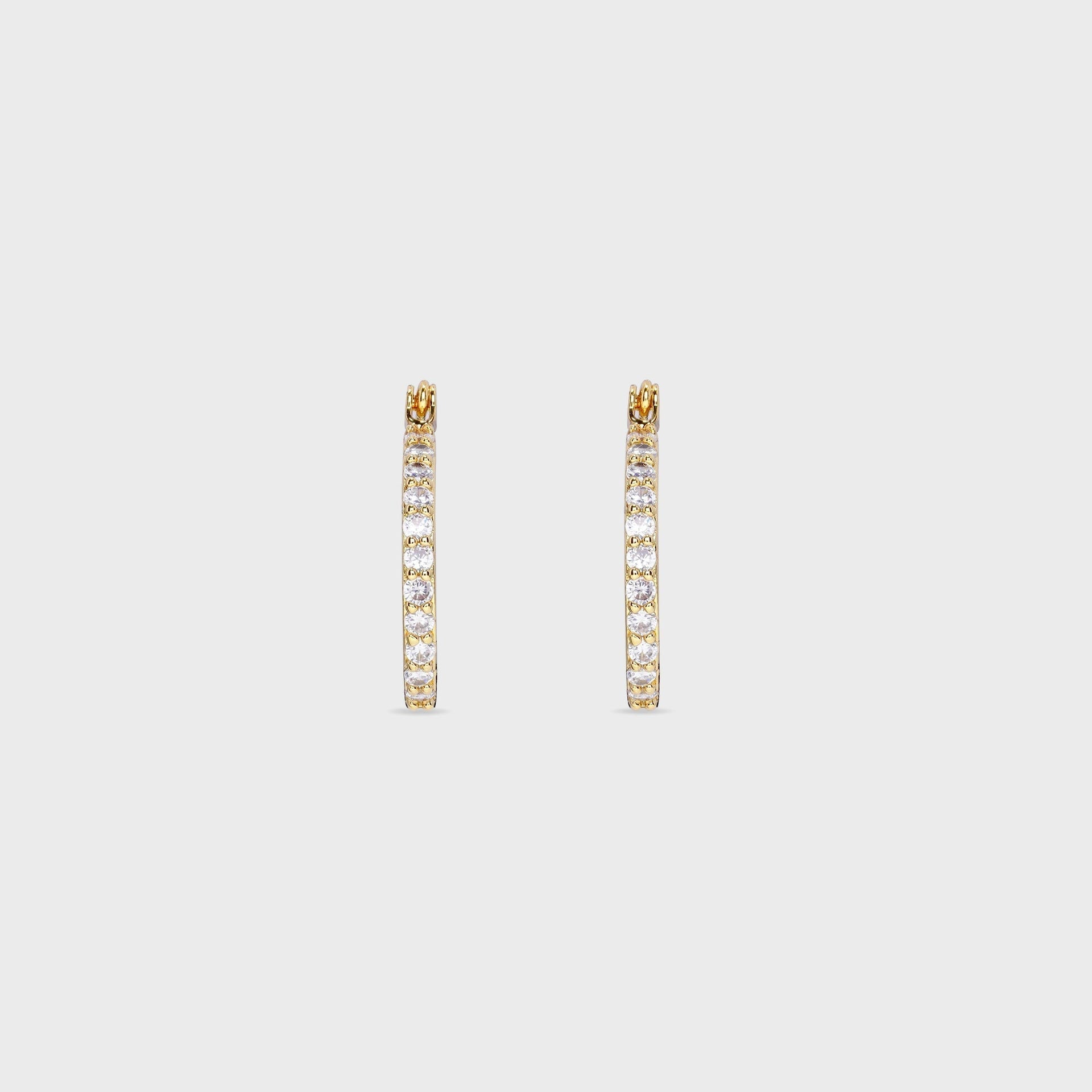 Crystal Haze Serena Small Hoops in Clear