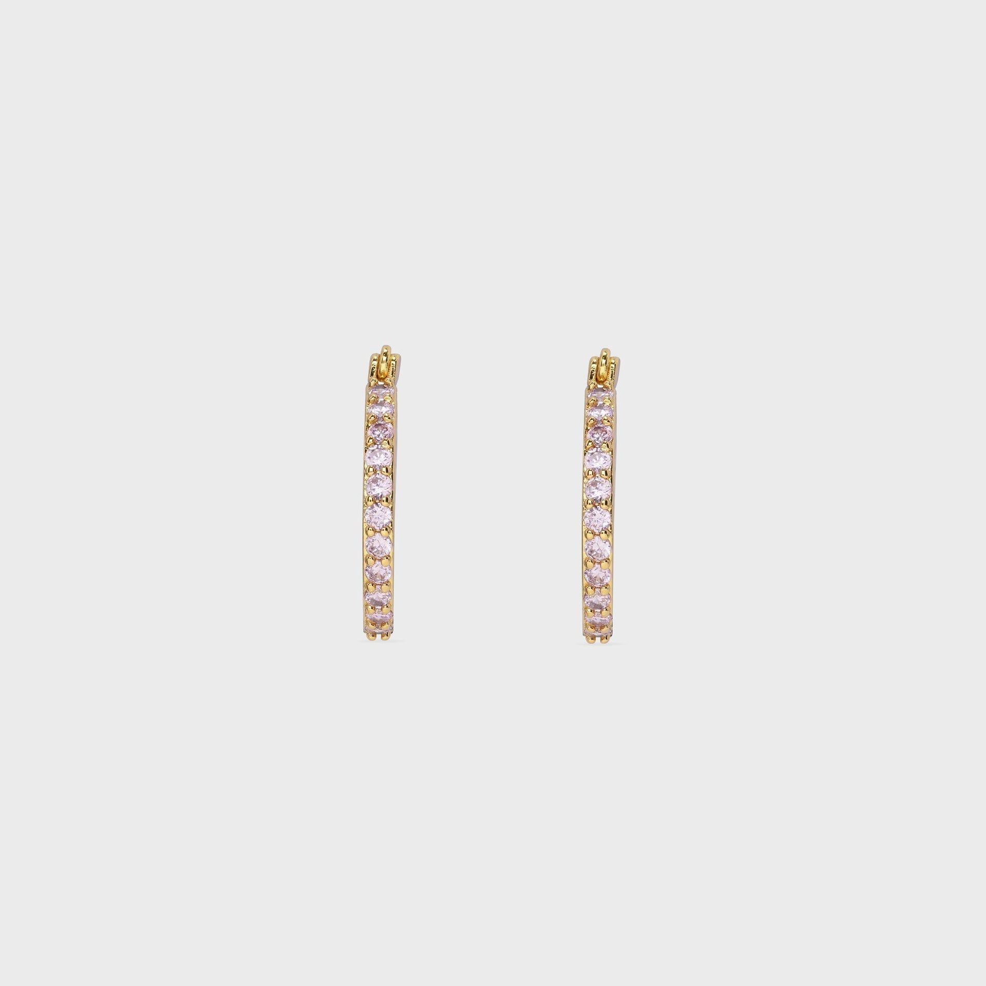 Crystal Haze Serena Small Hoops in Pink