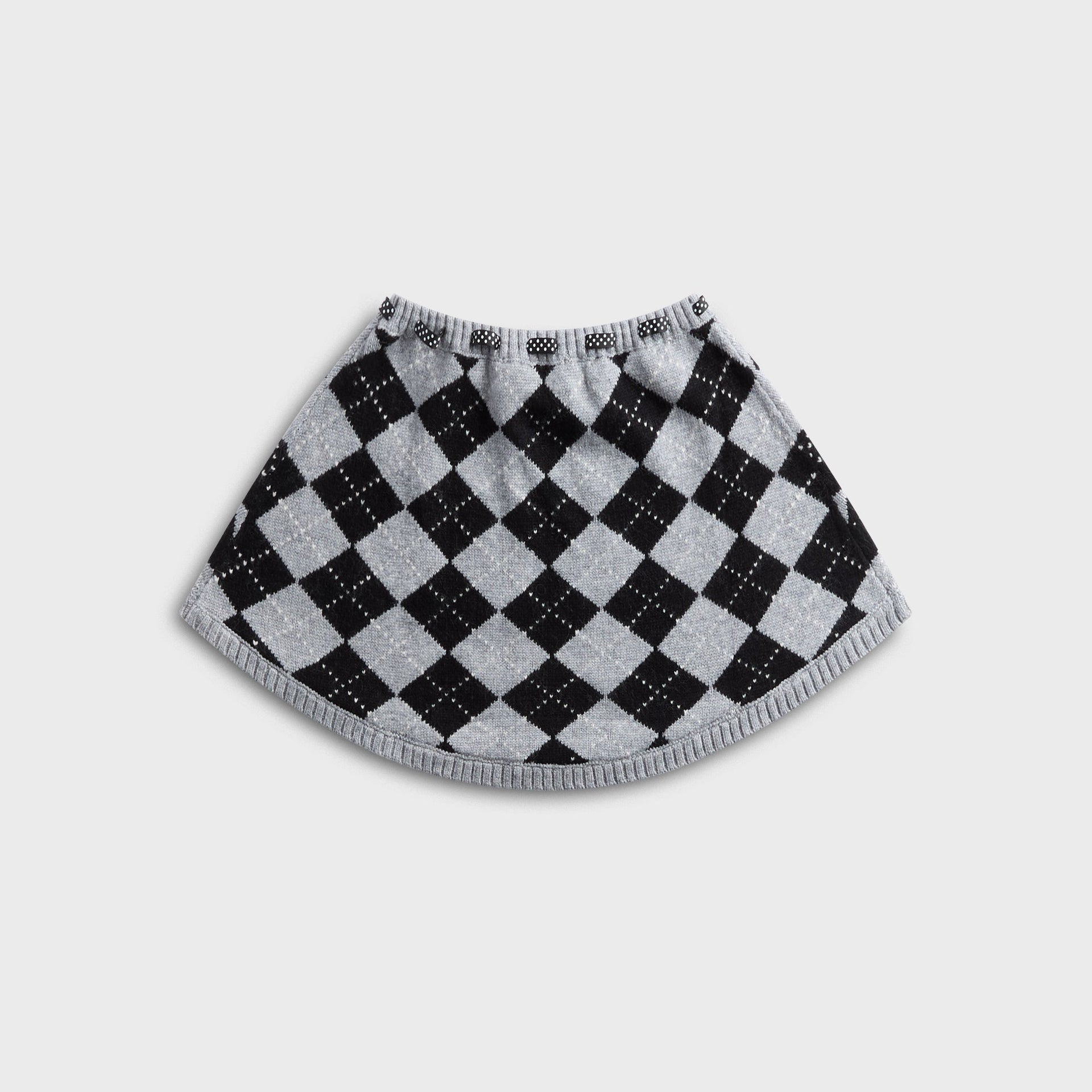 GUIZIO Sweet Argyle Skirt - Heather Grey