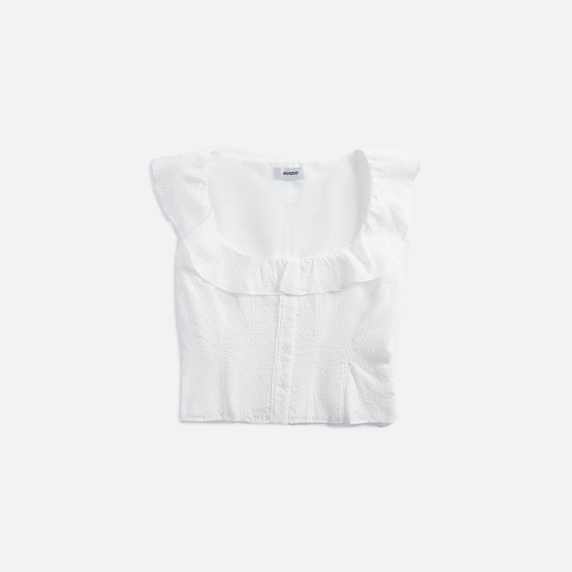 GUIZIO Paloma Lace Top - White Eyelet