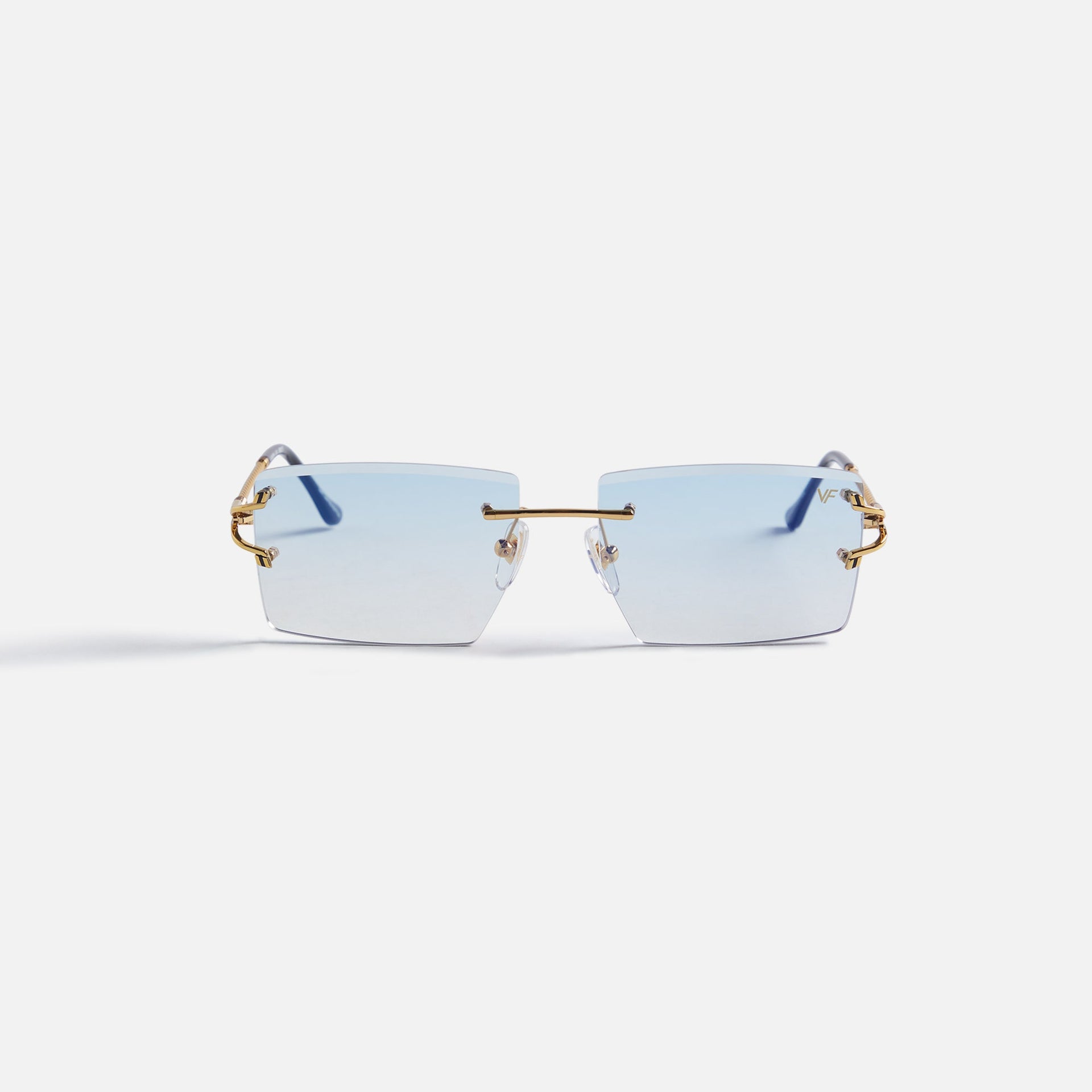 Vintage Frames Icon 24Kt Yellow Gold - Sky Blue Gradient