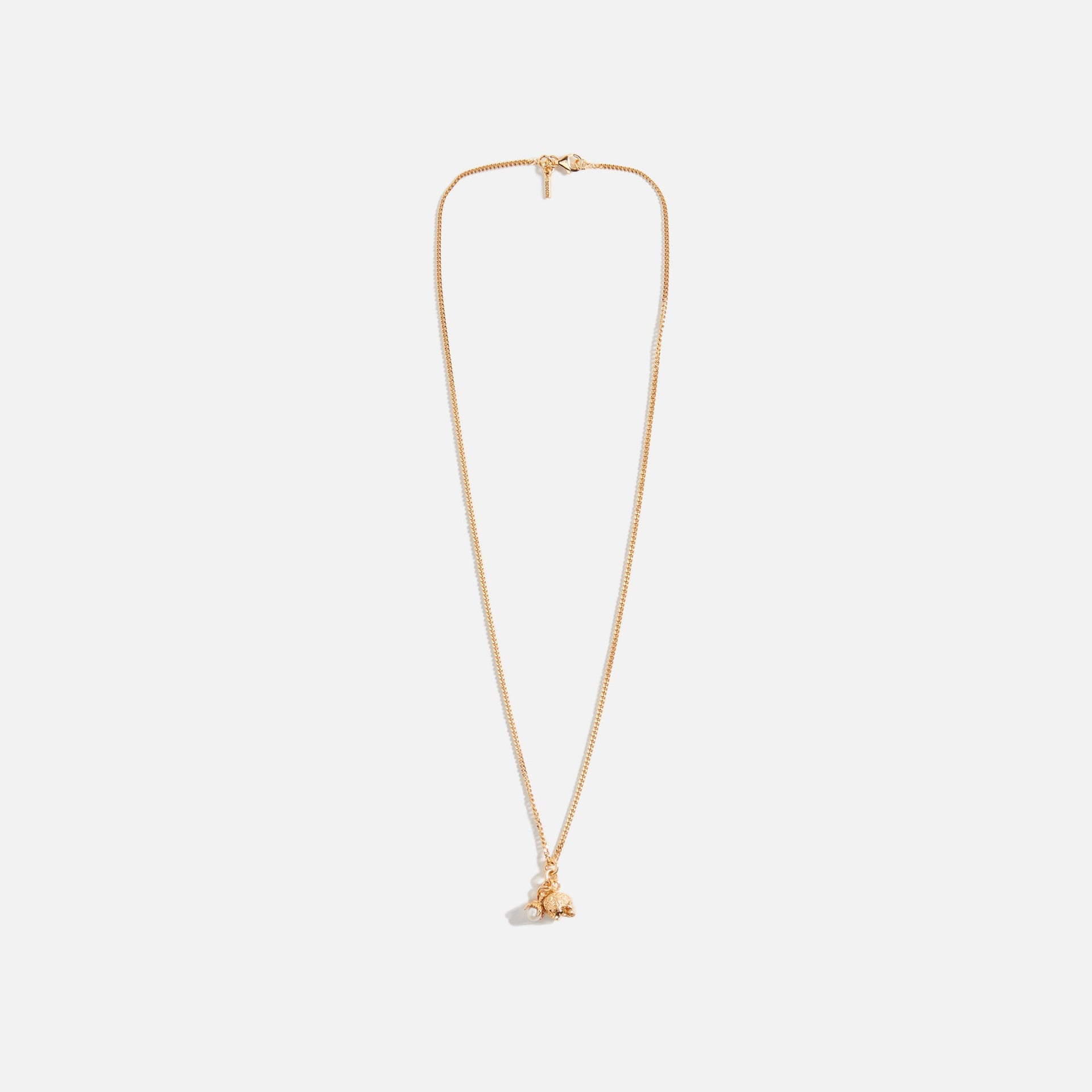 Emanuele Bicocchi Pearl And Gold Skull Pendant Necklace - Silver