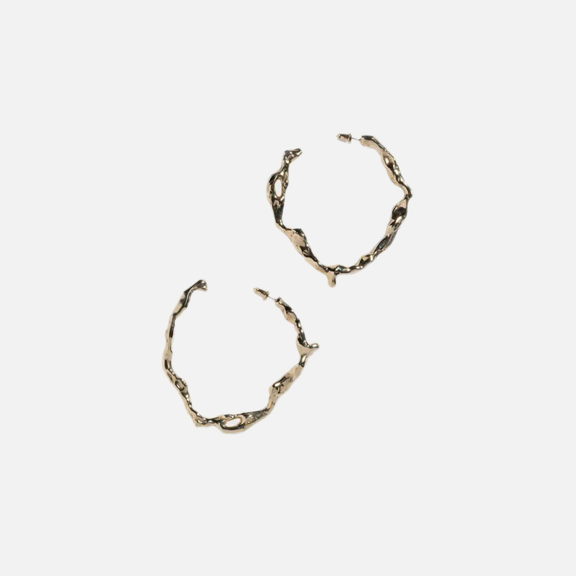 Faris Drip Hoop Earrings in 14K Gold-Plated - Bronze