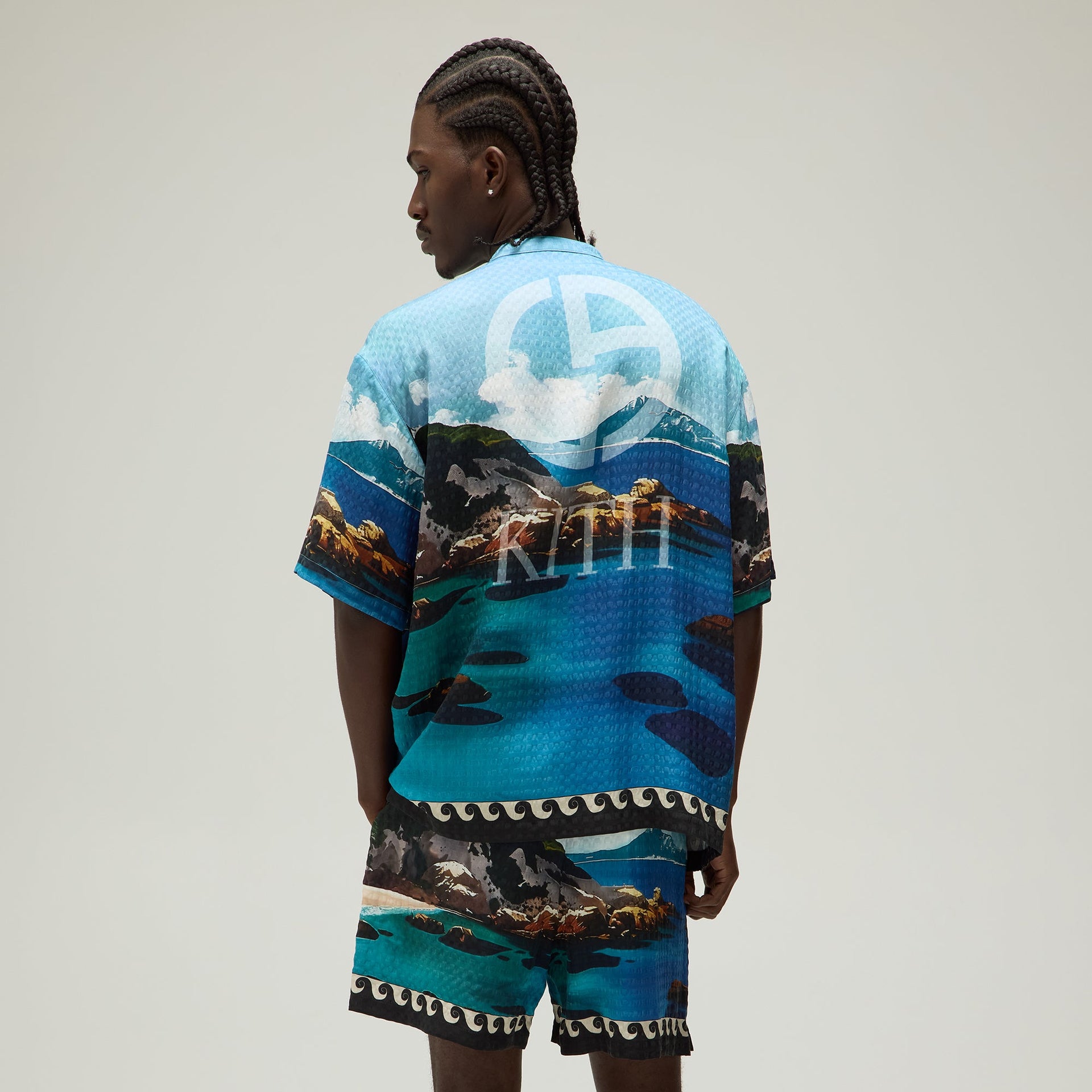 Giorgio Armani & Kith Sardinia Short Sleeve Zip Shirt - Multi