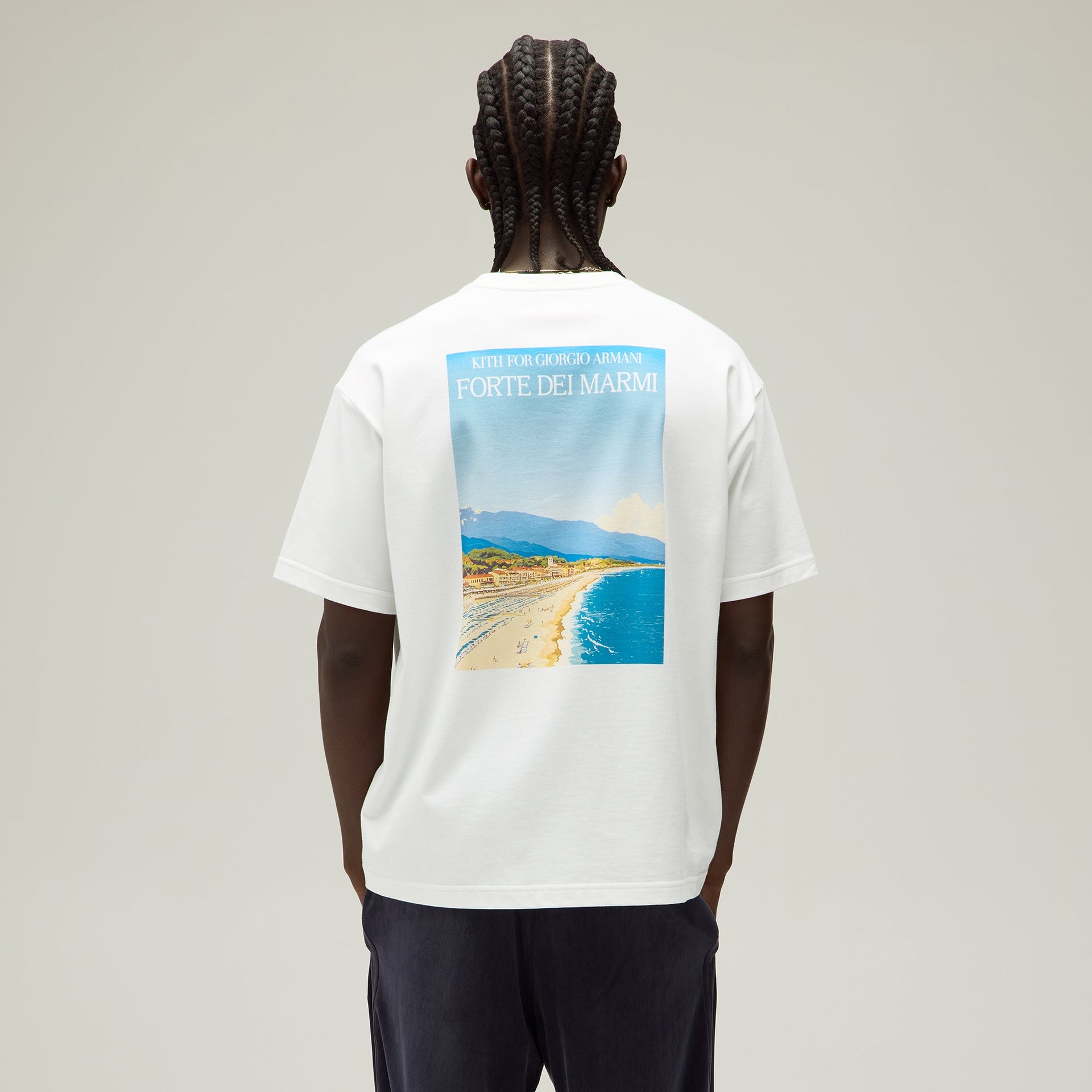 Giorgio Armani & Kith Forte dei Marmi Pocket Tee - White