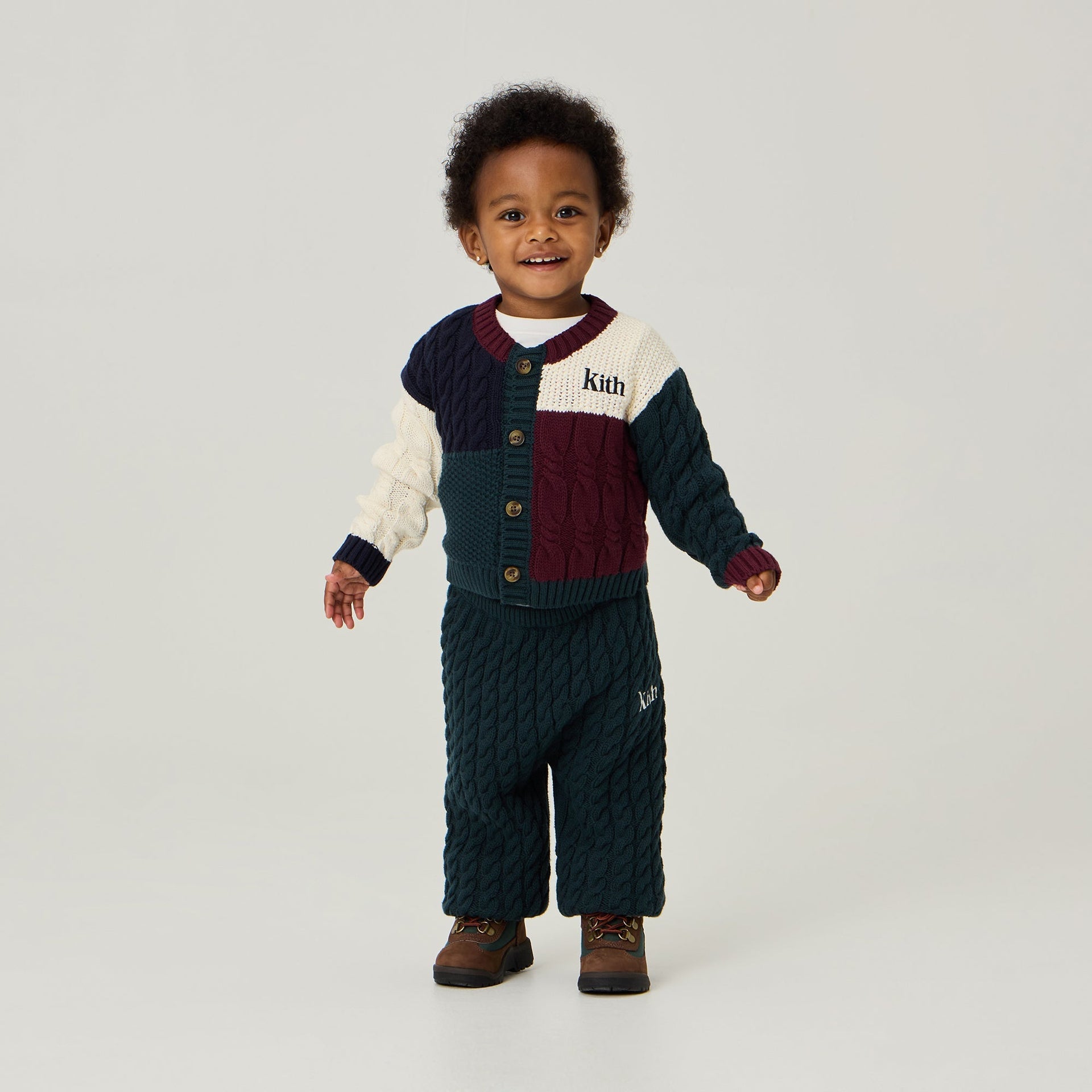 Kith Baby Color-Block Cardigan Sweater Set - Stadium