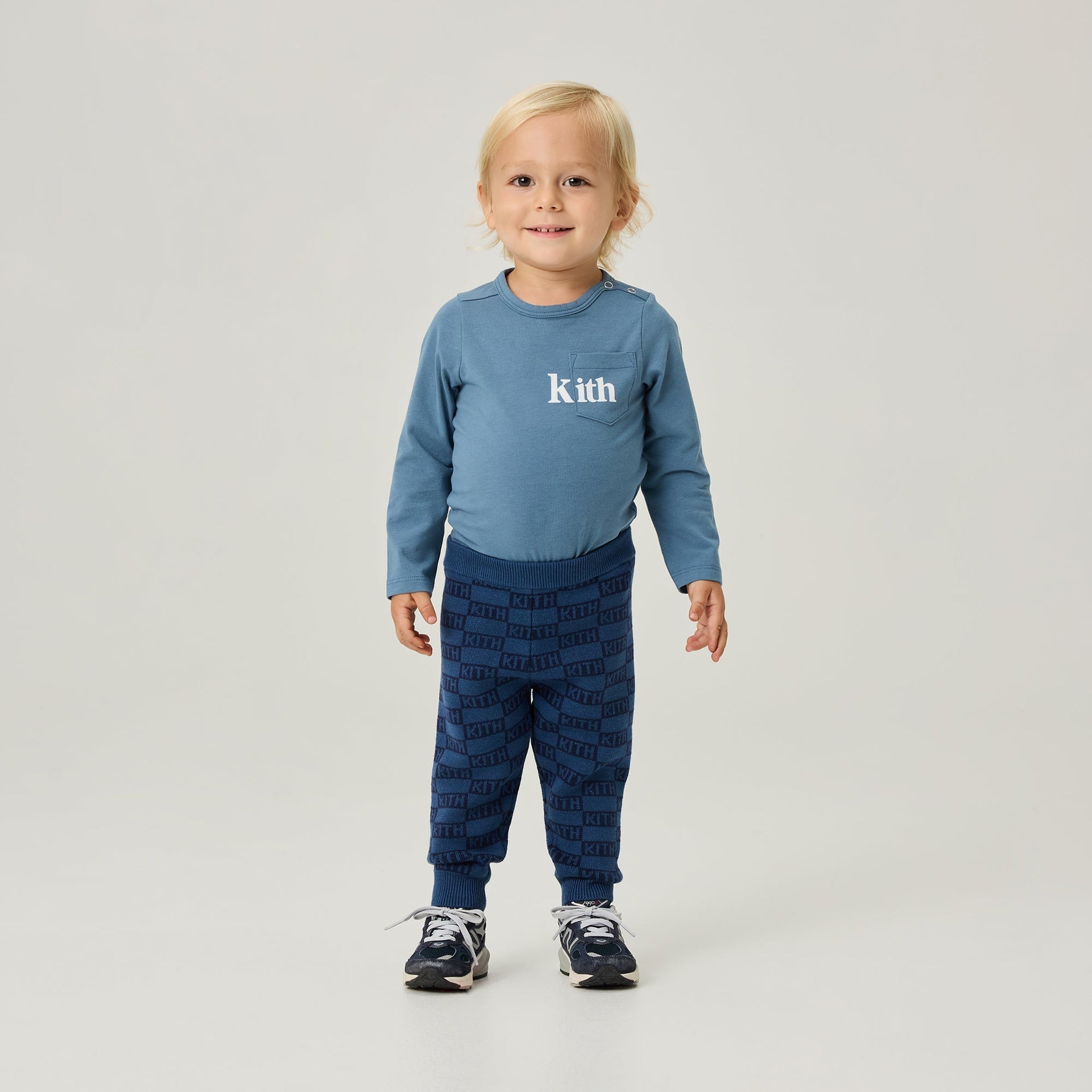 Kith Baby Long Sleeve Quinn Bodysuit - Border