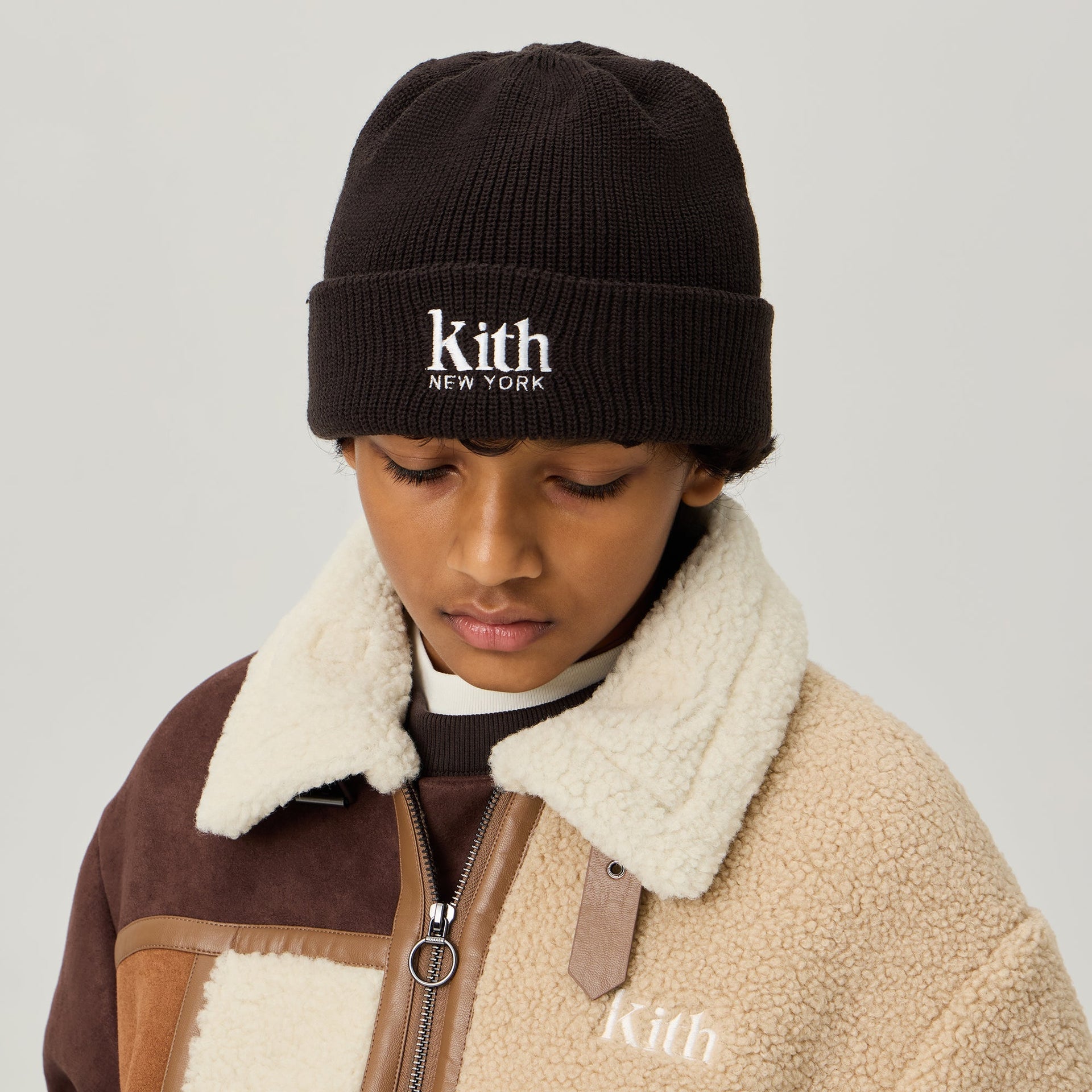 Kith Kids Classic Rib Beanie - Kindling