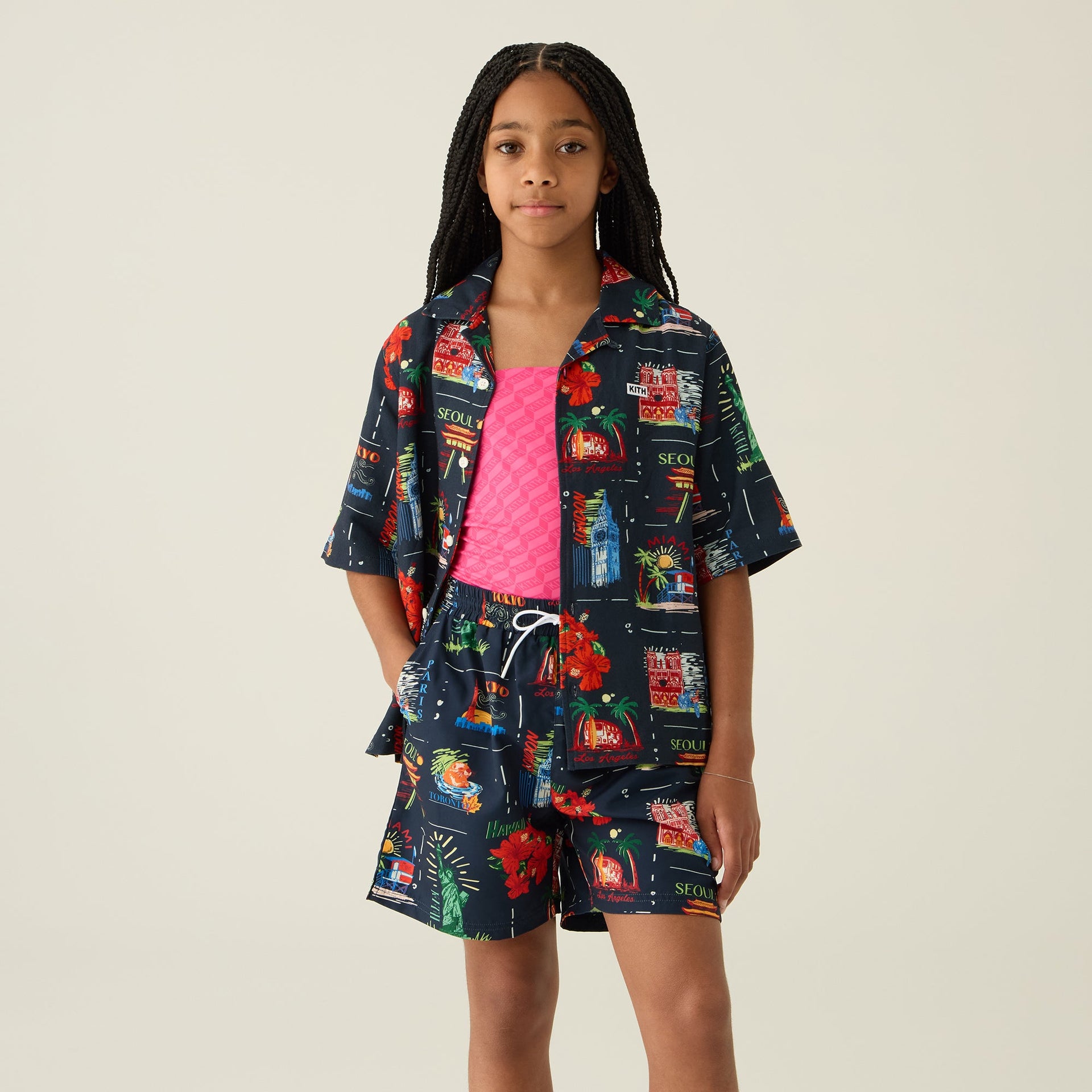 Kith Kids Souvenir Stamp Kai Swim Trunk - Nocturnal