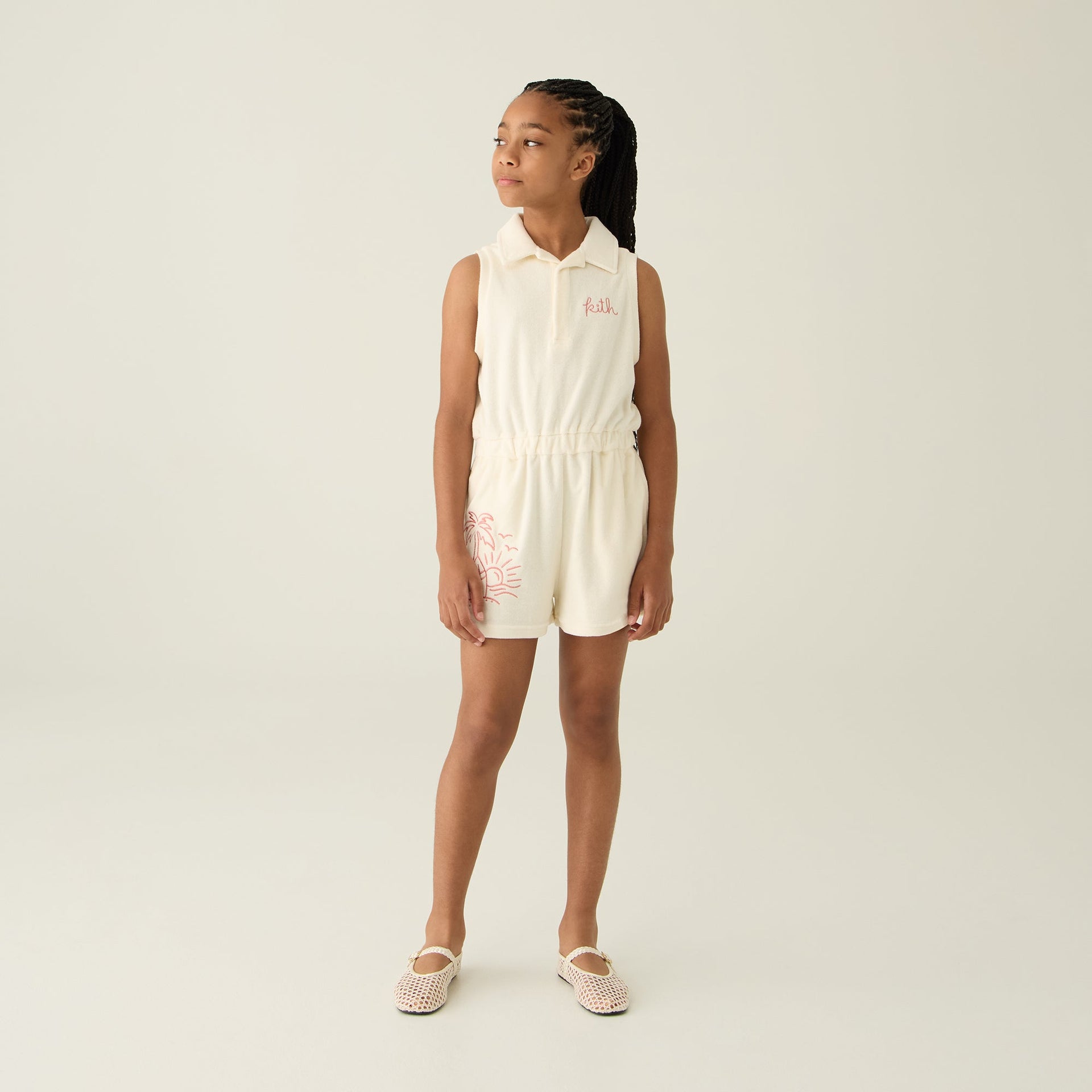 Kith Kids Novelty Terry Romper - Sandrift