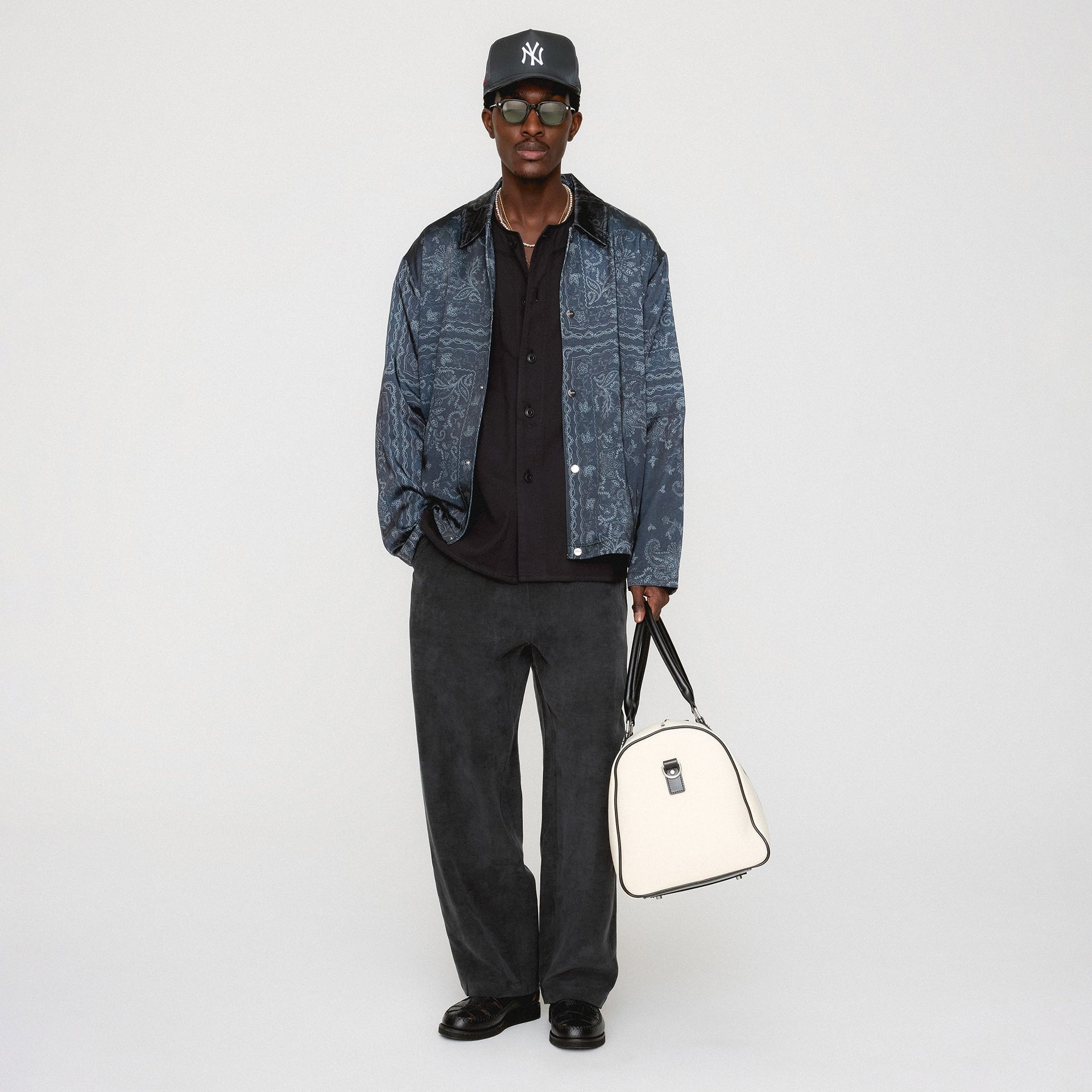 Kith Panelled Bandana Long Sleeve Coaches Jacket - Black