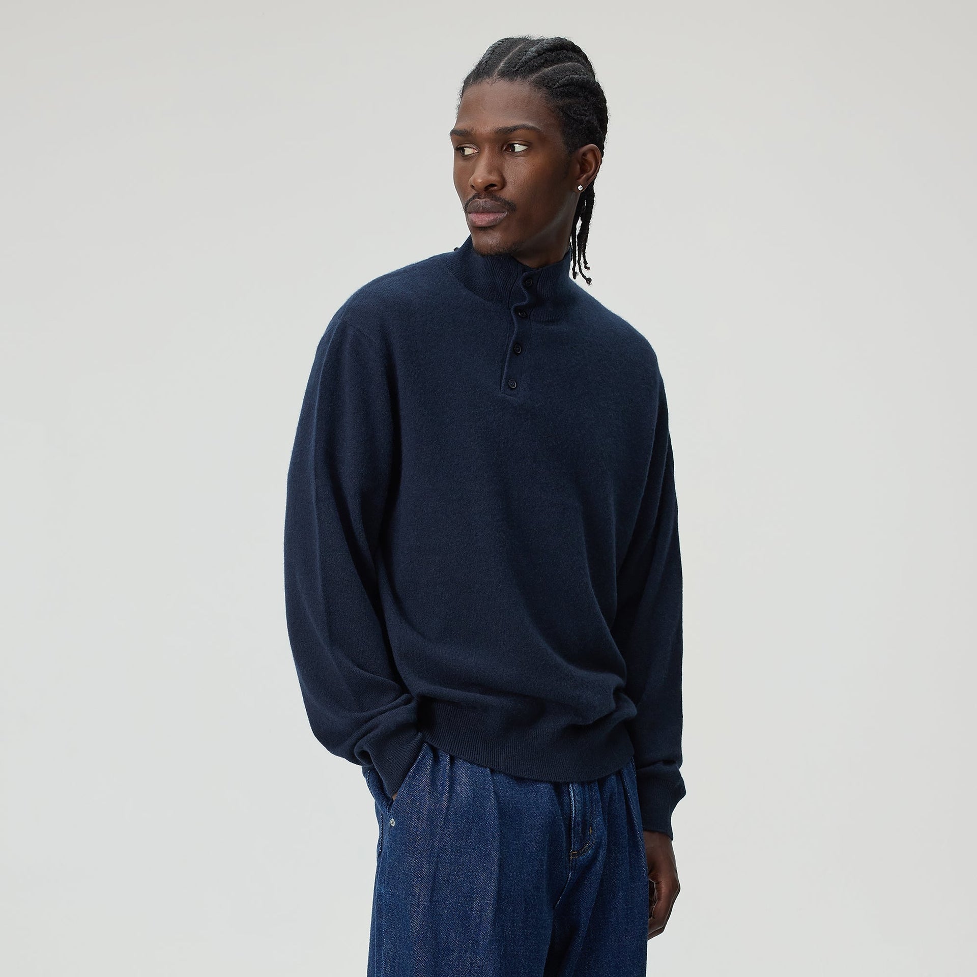 &Kin Cashmere Cyrus Turtleneck - Ink