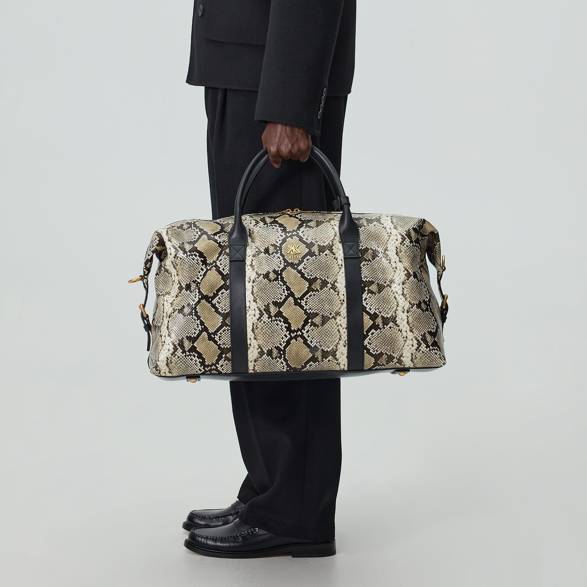 Kith Printed Python Duffle Bag - Concrete