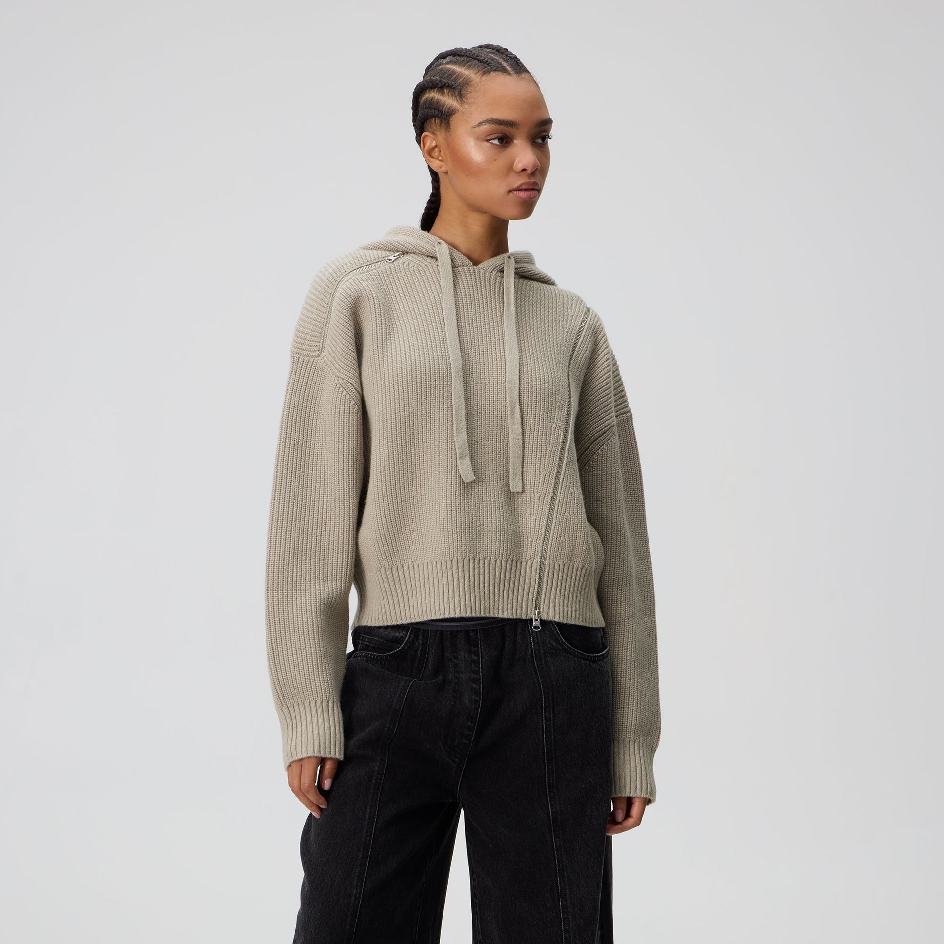 Kith Women Juni Zipper Sweater Hoodie - Pacify