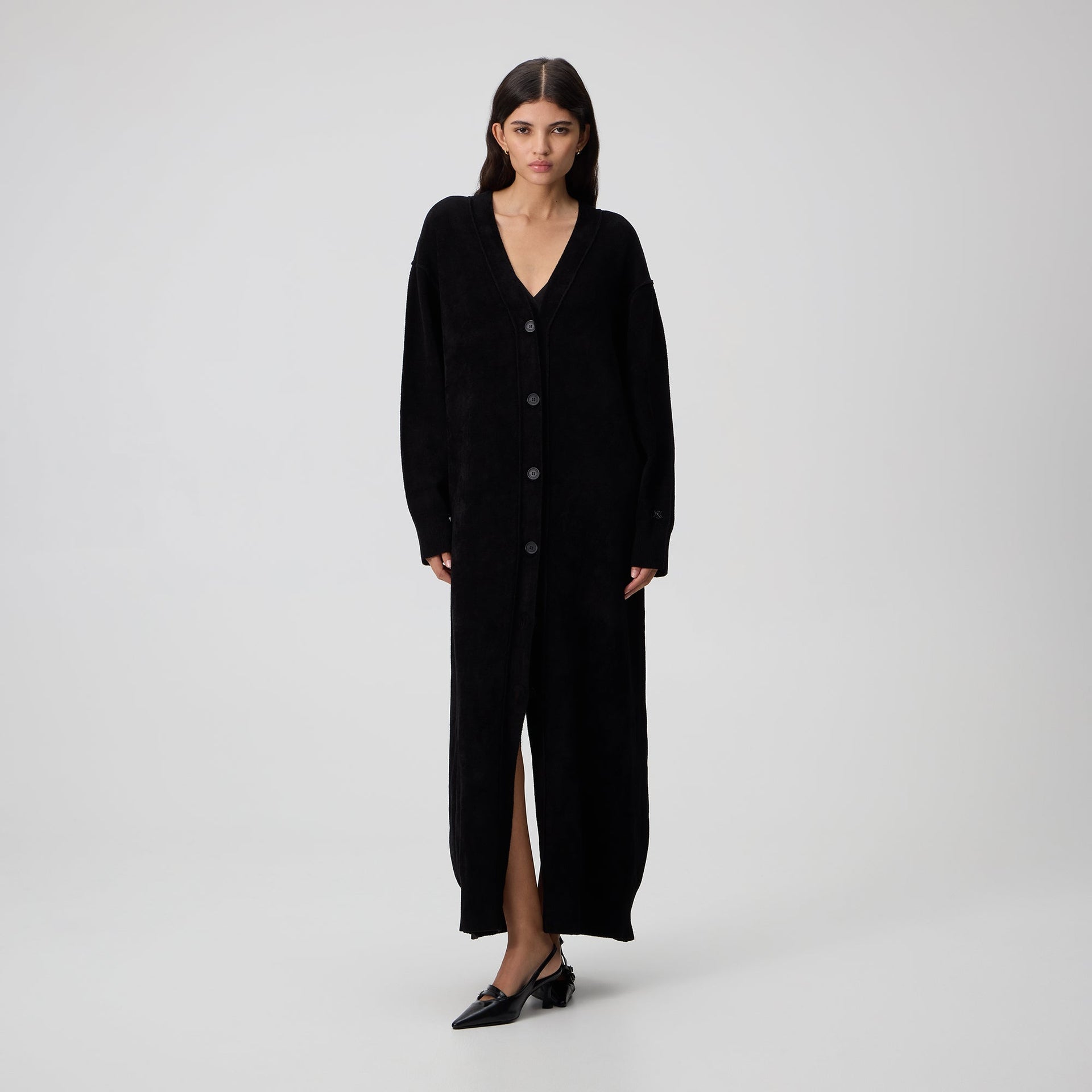 Kith Women Cosette Chenille Duster Cardigan - Black