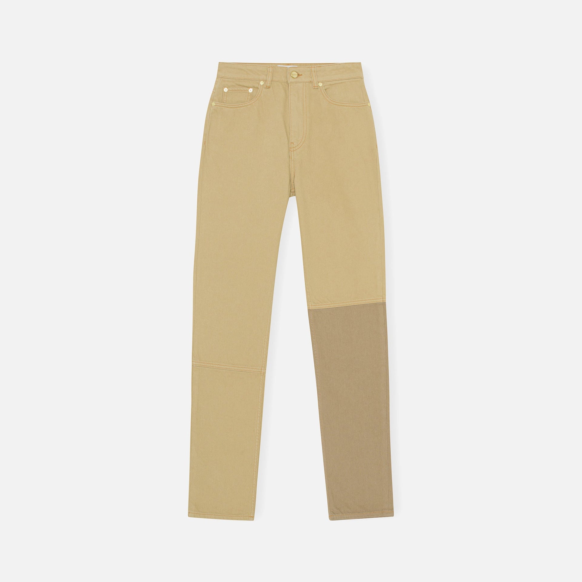 Ganni Overdyed Cutline Swigy Denim - Petrified Oak